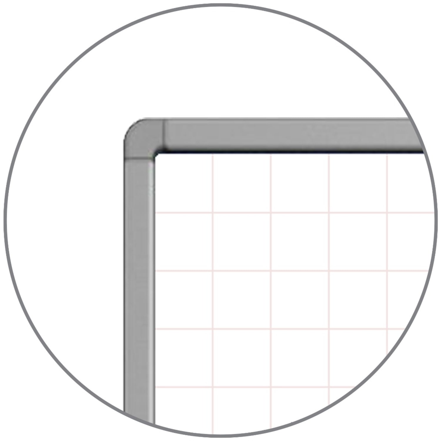 Luxor Ghost Grid Magnetic Dry-Erase Whiteboard, 40in x 72in, Aluminum Frame With Silver Finish - Image 3