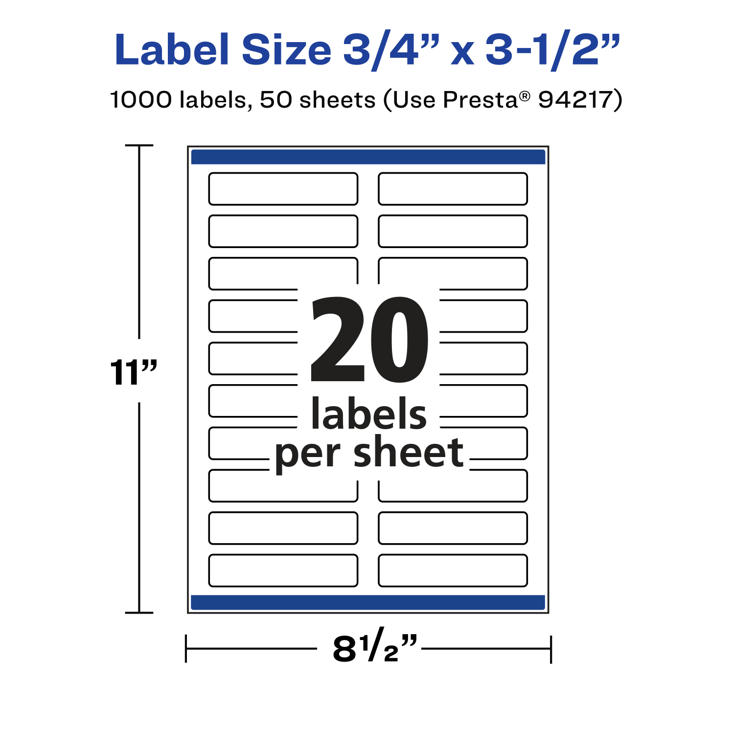 Avery Glossy Permanent Labels With Sure Feed, 94217-CGF50, Rectangle, 3/4in x 3-1/2in, Clear, Pack Of 1,000 - Image 6