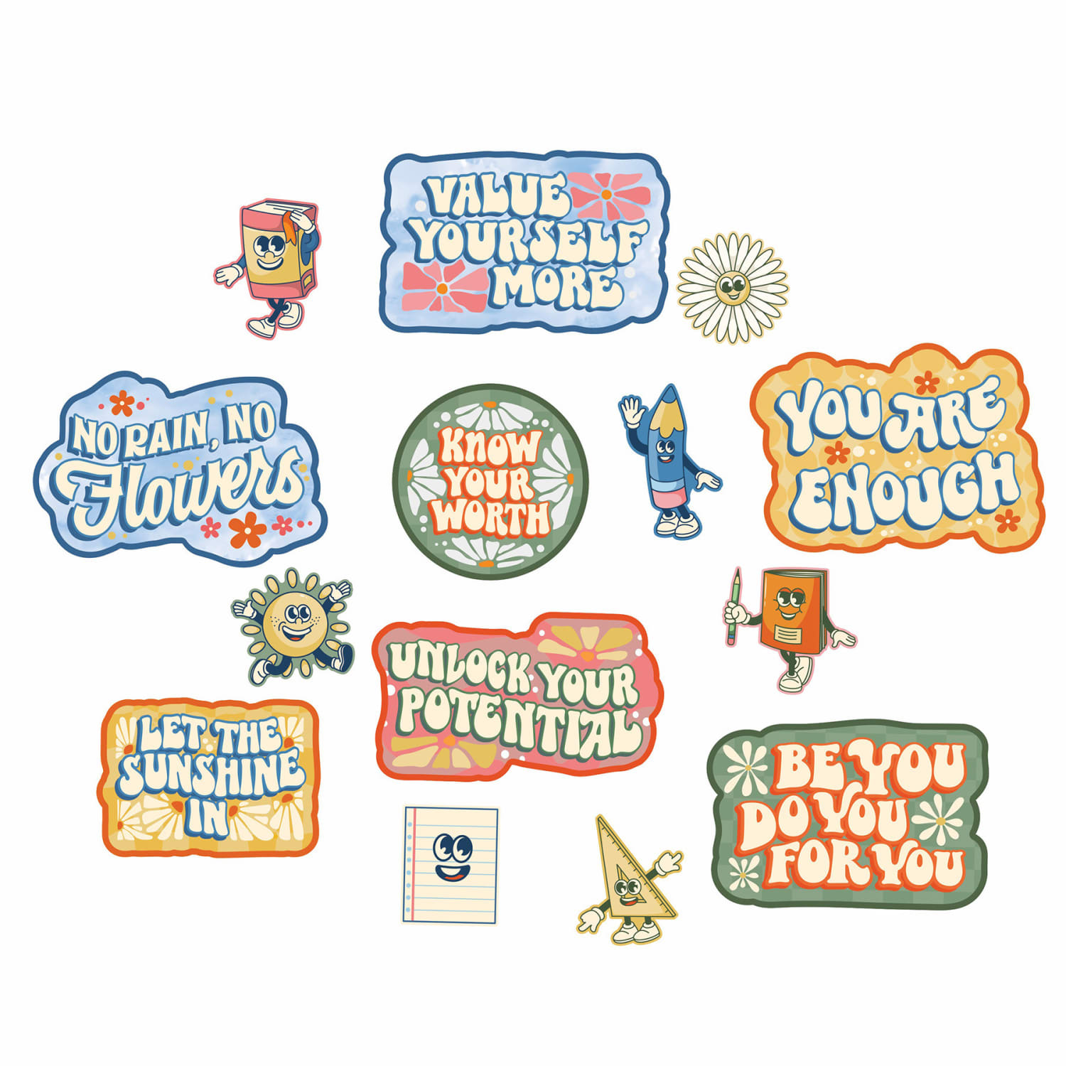 Eureka scool Era Gallery Wall Bulletin Board Set, 14 Pieces