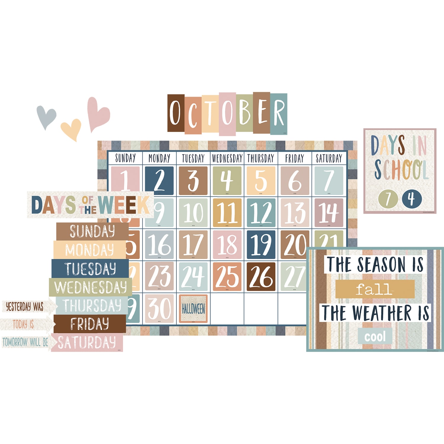 Teacher Created Resources Everyone Is Welcome 109-Piece Calendar Bulletin Board Set