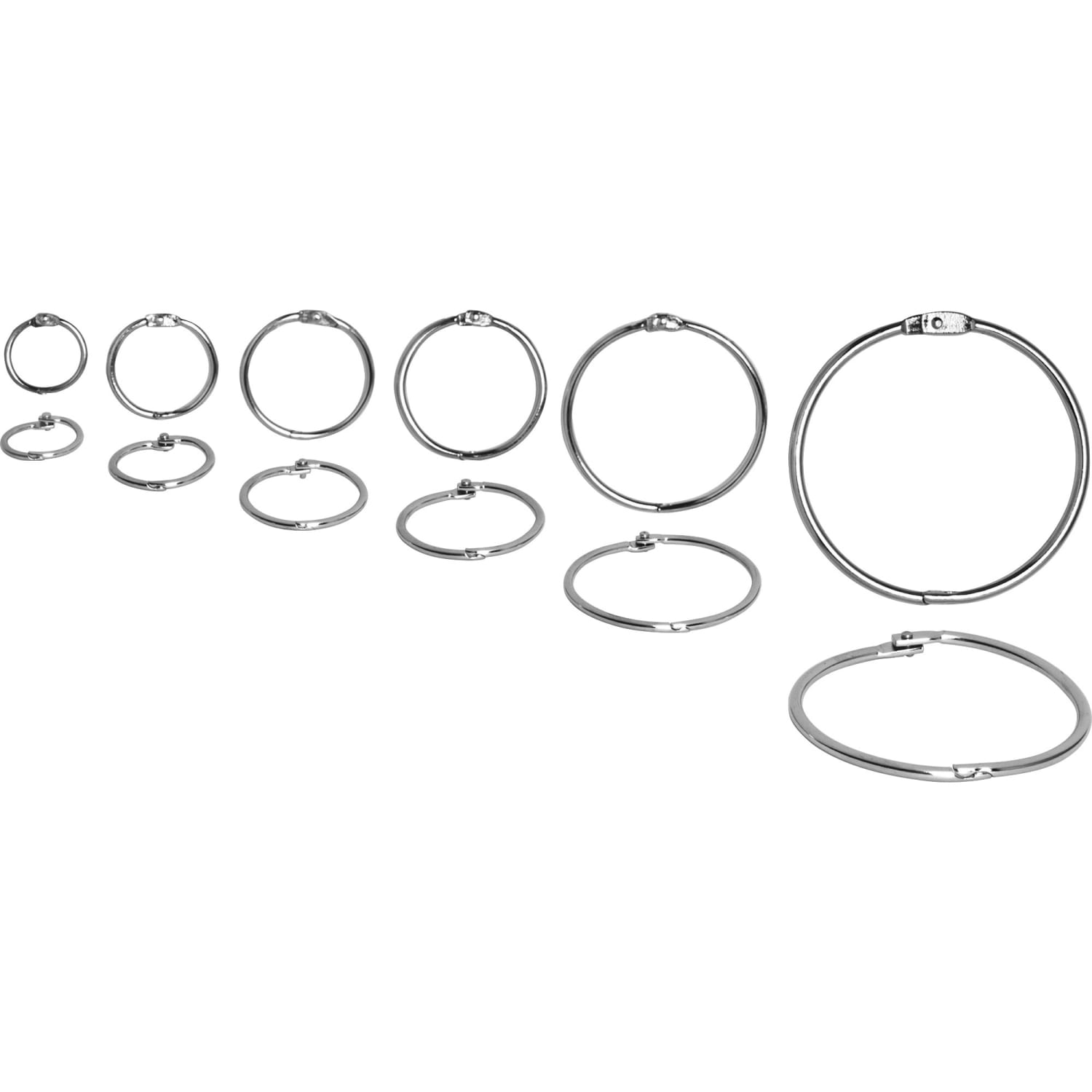 Sparco Book Rings, 3in Diameter, Silver, Box Of 10 - Image 3