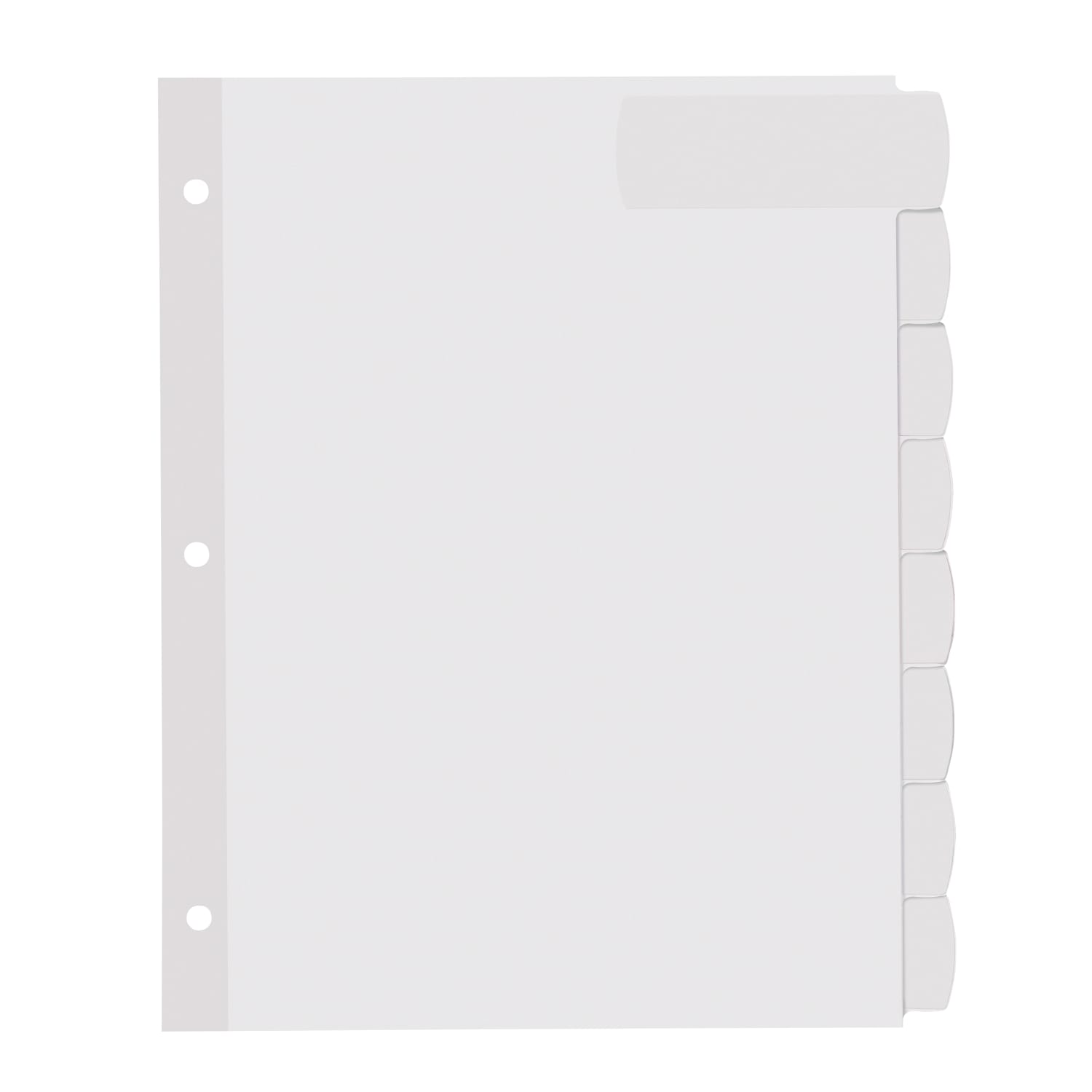 Avery Big Tab Printable Large Label Dividers, Easy Peel, White, 8-Tab, Pack Of 20 Sets - Image 3