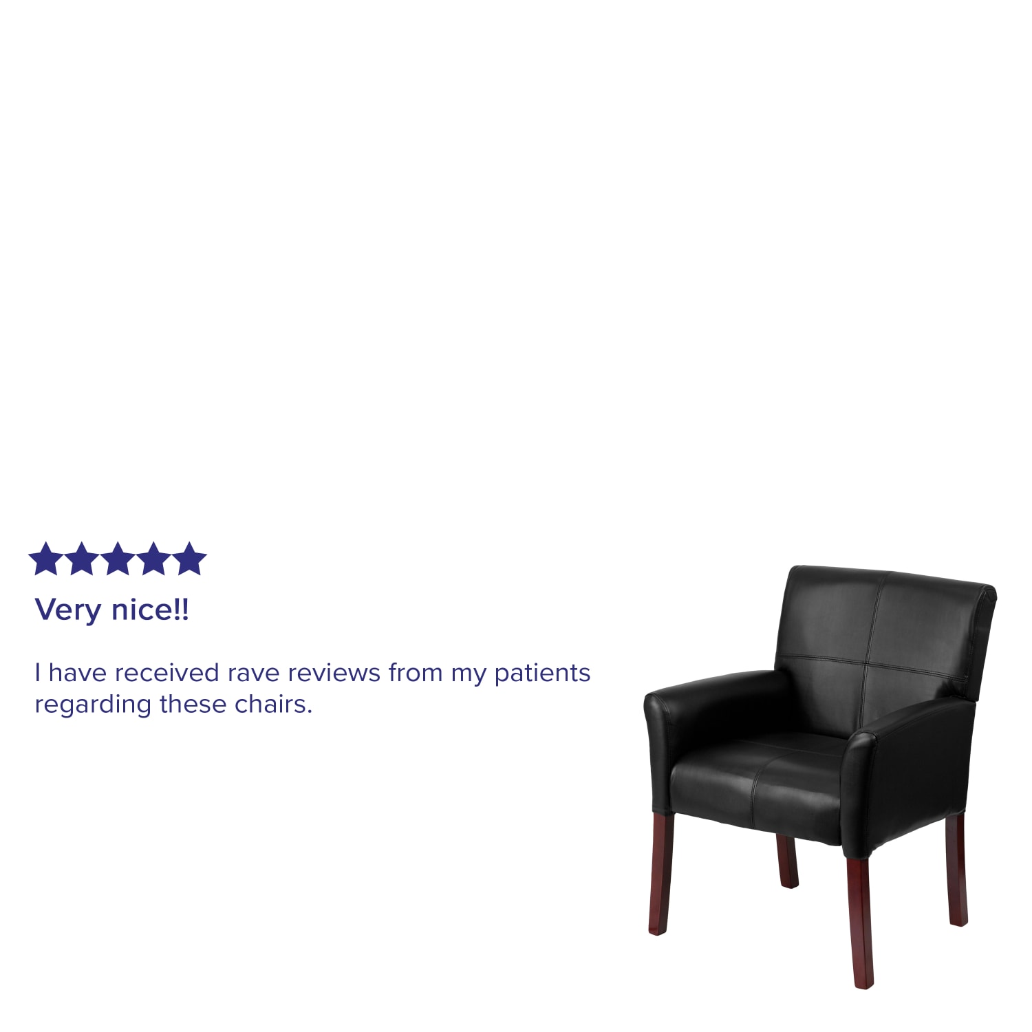 Flash Furniture Leathersoft Side/Reception Chairs, Black - Image 5