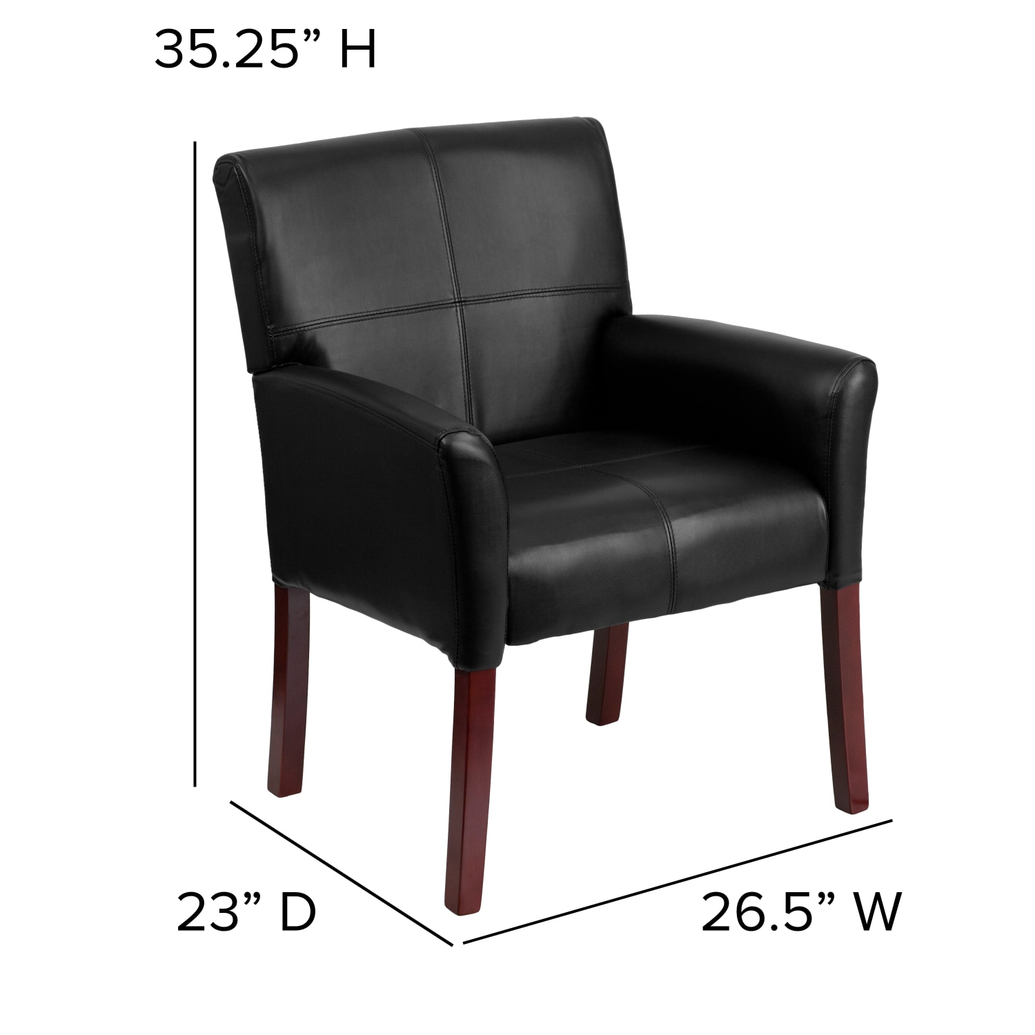 Flash Furniture Leathersoft SideReception Chairs Black PopularChairscom