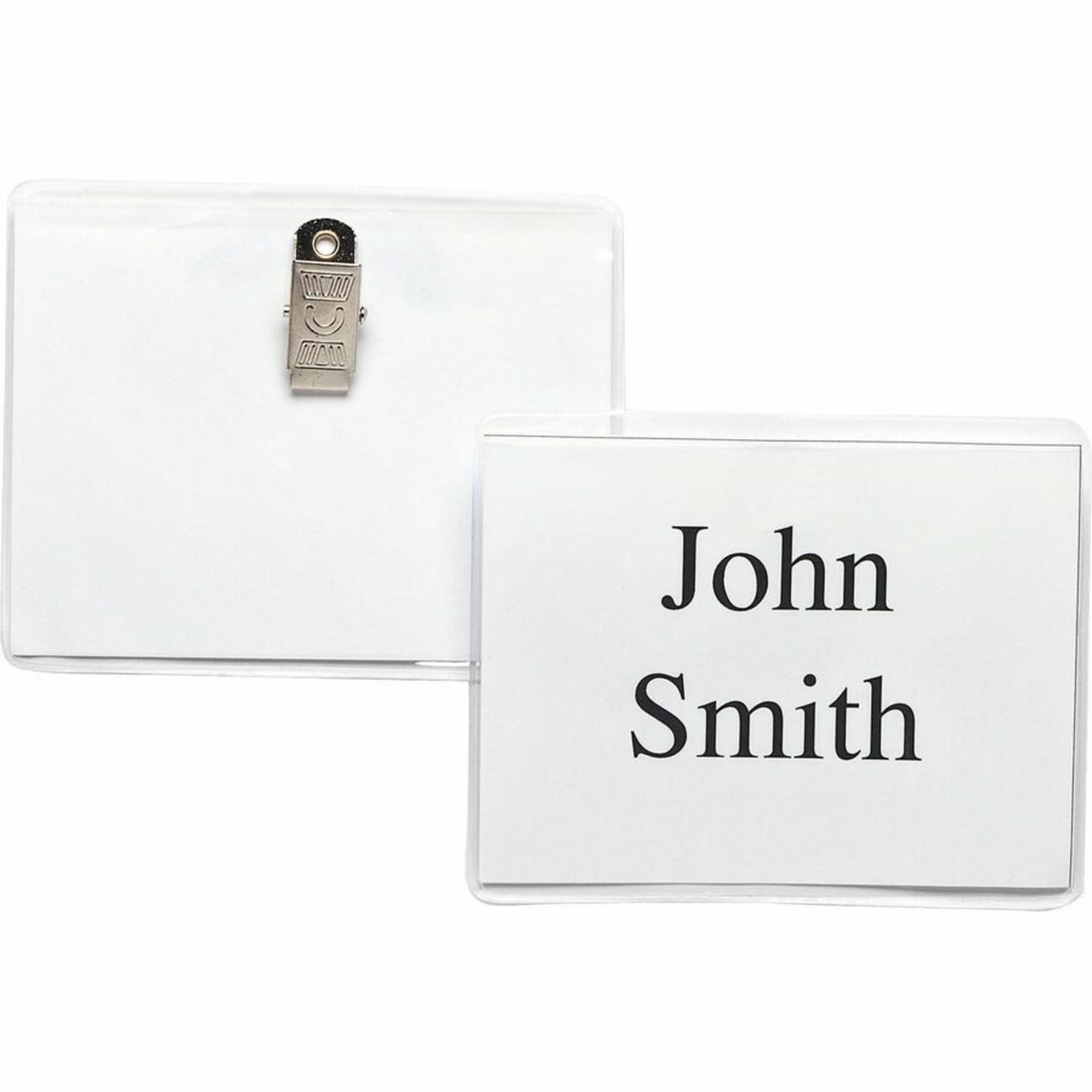 Business Source Clip Holder Style Badge Kit - Clear - 50/Box - 5 / Bundle - Image 5