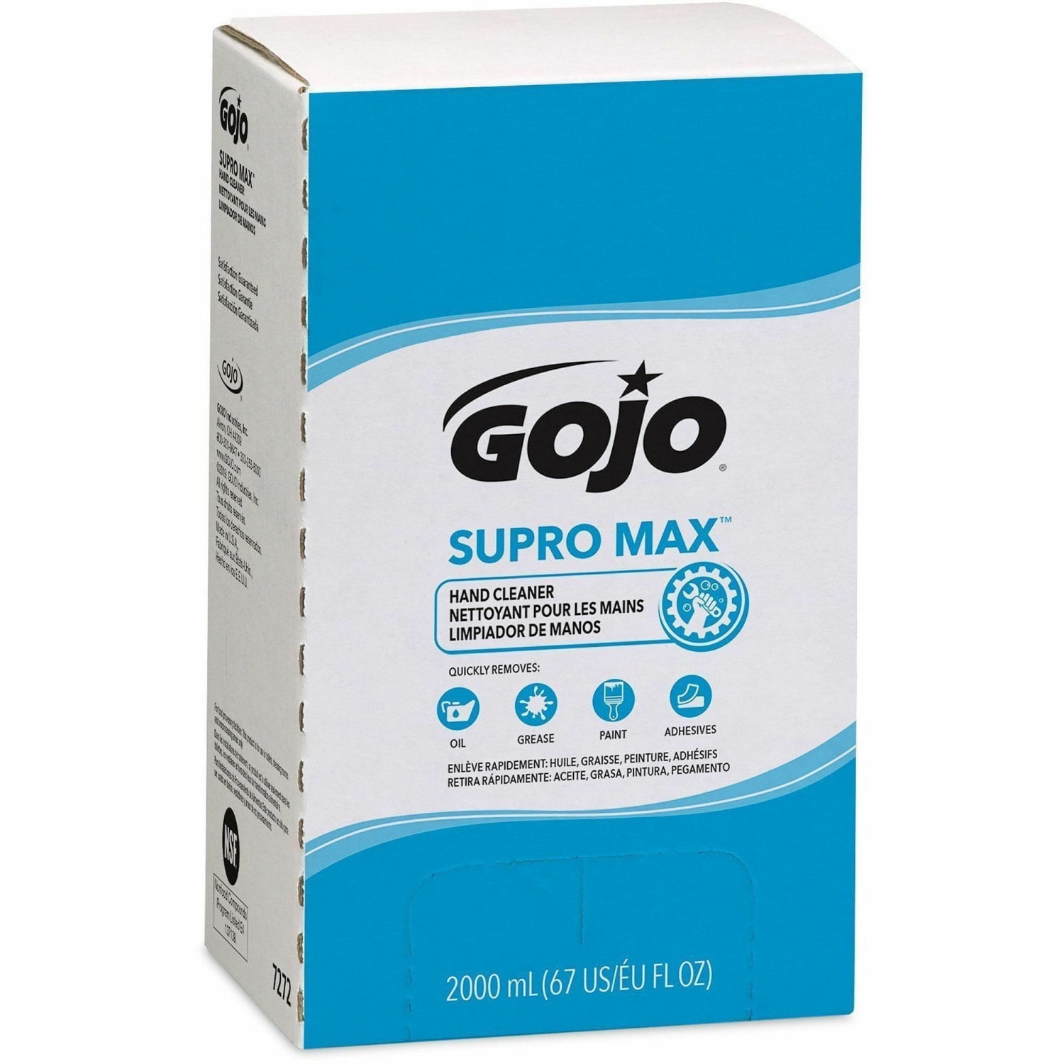 Gojo Supromax Lotion Hand Cleaner - 67.6 fl oz (2 L) - Adhesive Remover, Soil Remover - Hand - Tan - 4 / Carton - Image 3