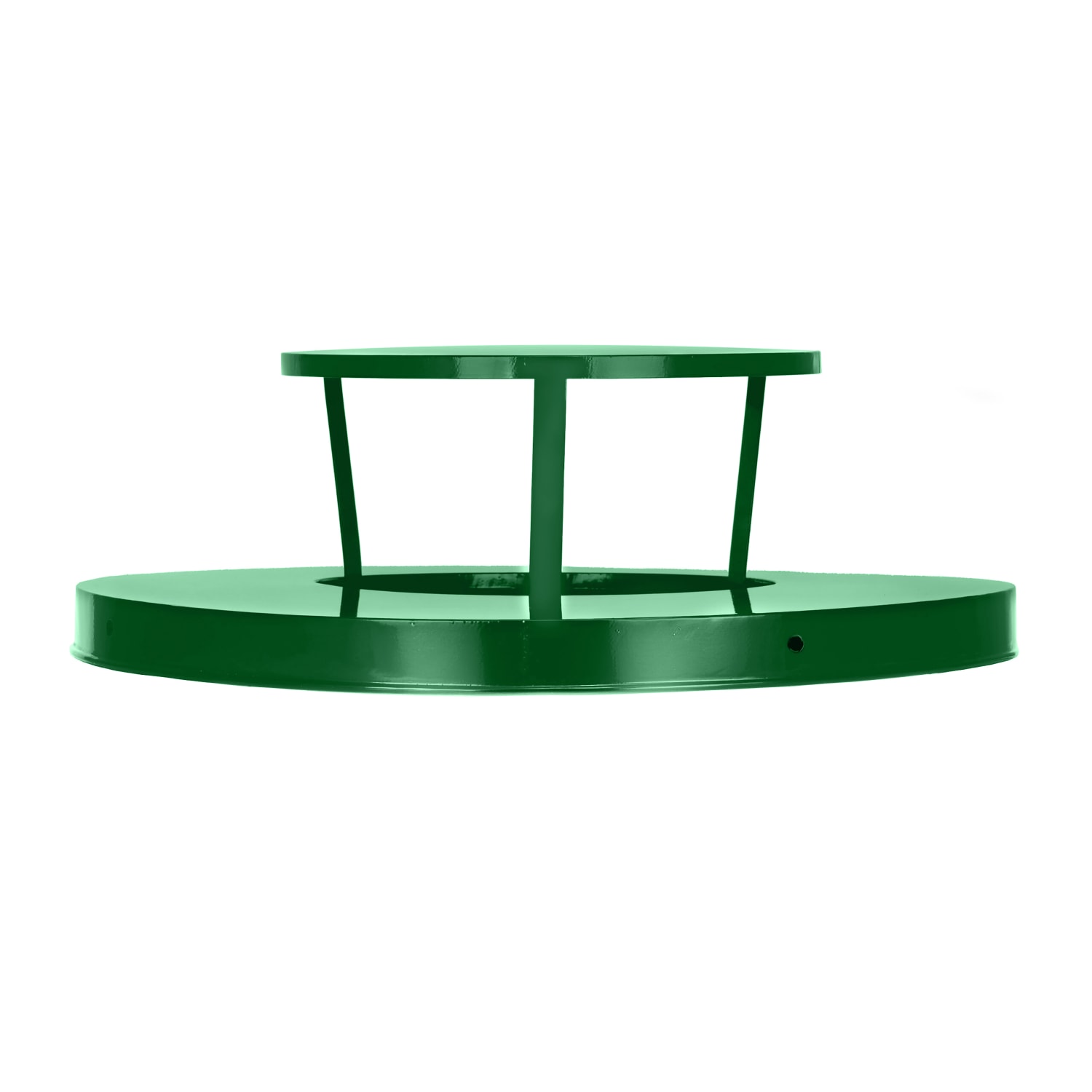 Alpine Industries Rain Bonnet Lid For Outdoor Metal Waste Receptacle, 7-5/8inH x 24-1/4inW x 24-1/4inD, Green - Image 3