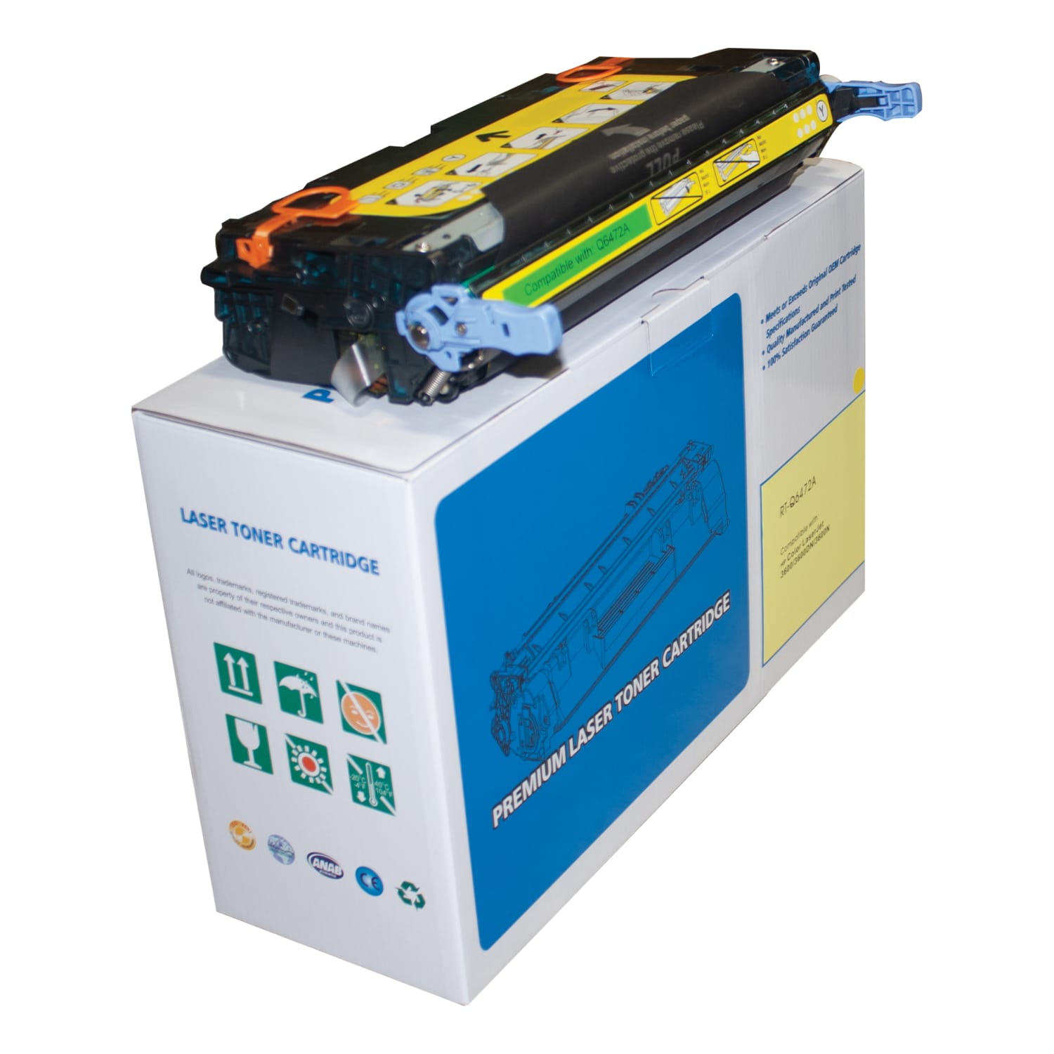M&A Global Remanufactured Yellow Toner Cartridge Replacement For HP 502A, Q6472A, Q6472A-CMA - Image 3