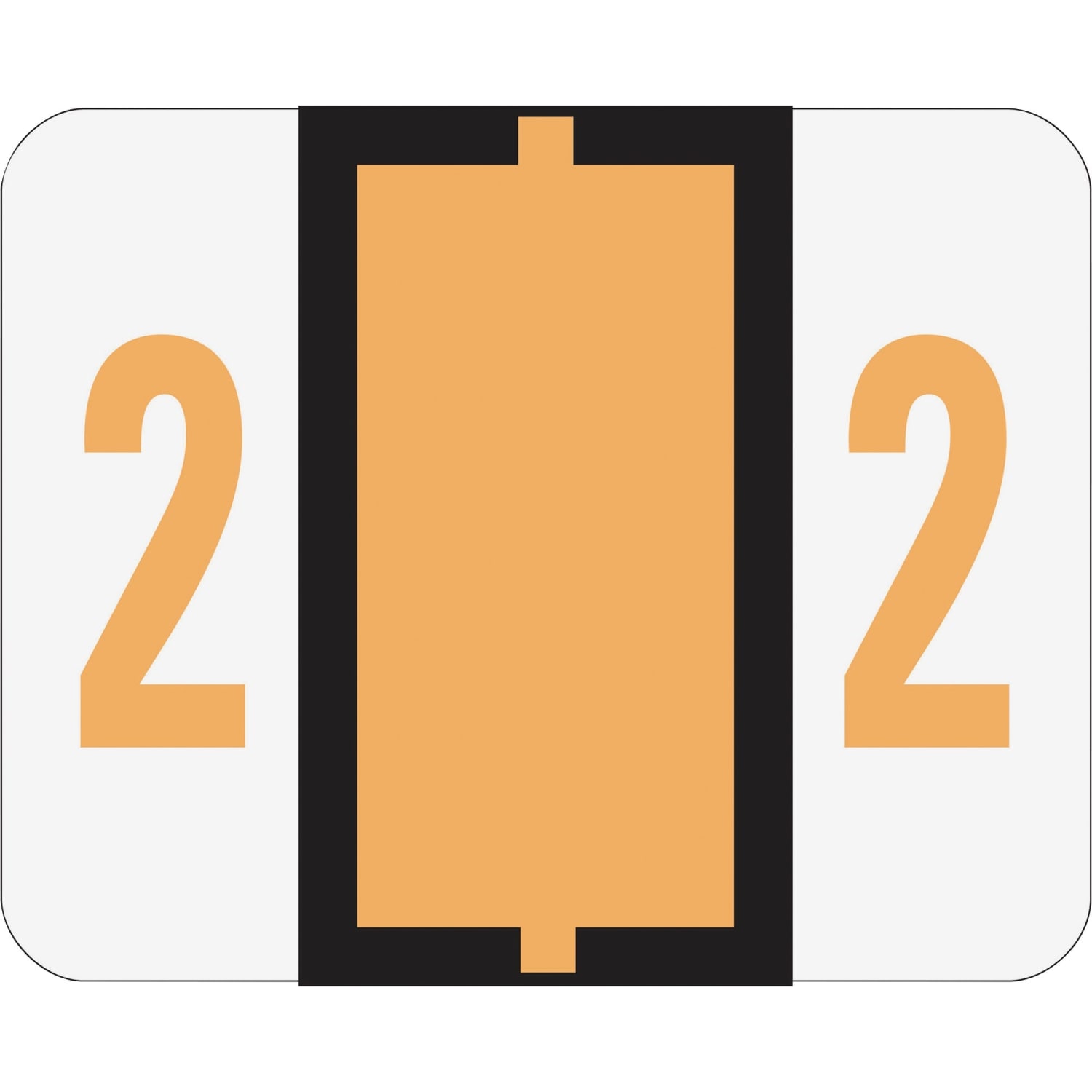 Smead BCCR And BCCRN Bar Style Permanent Color-Coding Label Roll, SMD67372, Light Orange, Roll Of 500