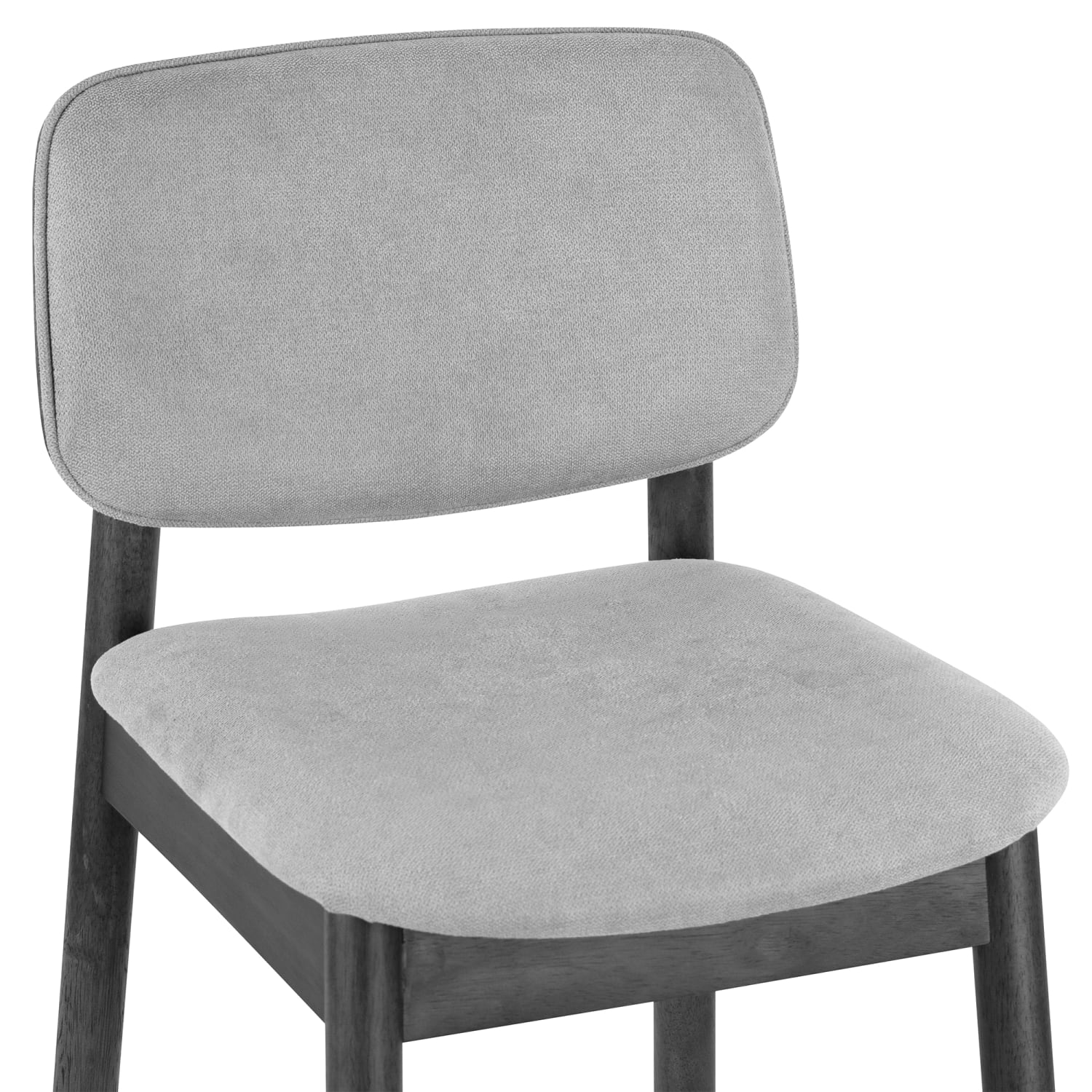Glamour Home Azura Fabric Counter-Height Stools With Backs, Gray/Black, Set Of 2 Stools - Image 9