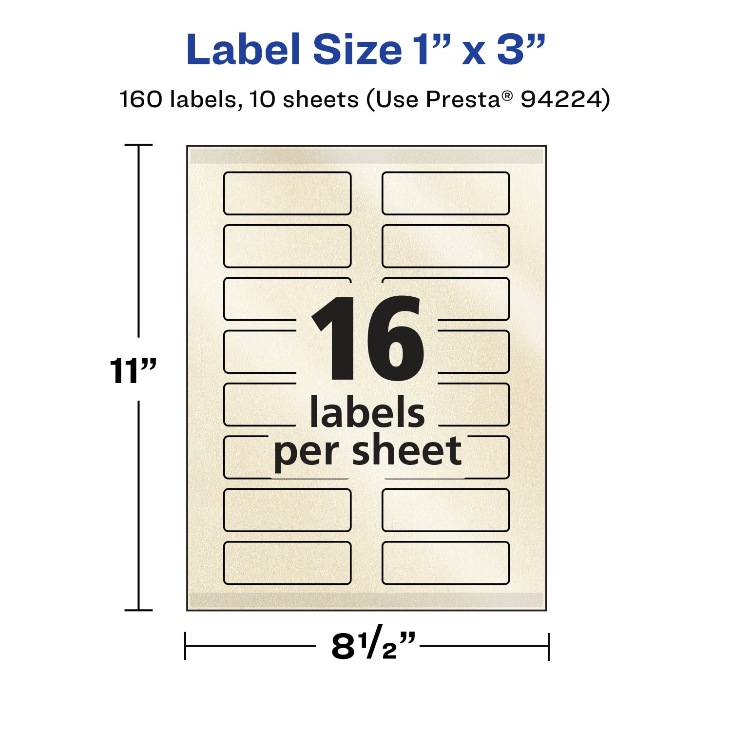 Avery Pearlized Permanent Labels With Sure Feed, 94224-PIP10, Rectangle, 1in x 3in, Ivory, Pack Of 160 Labels - Image 6