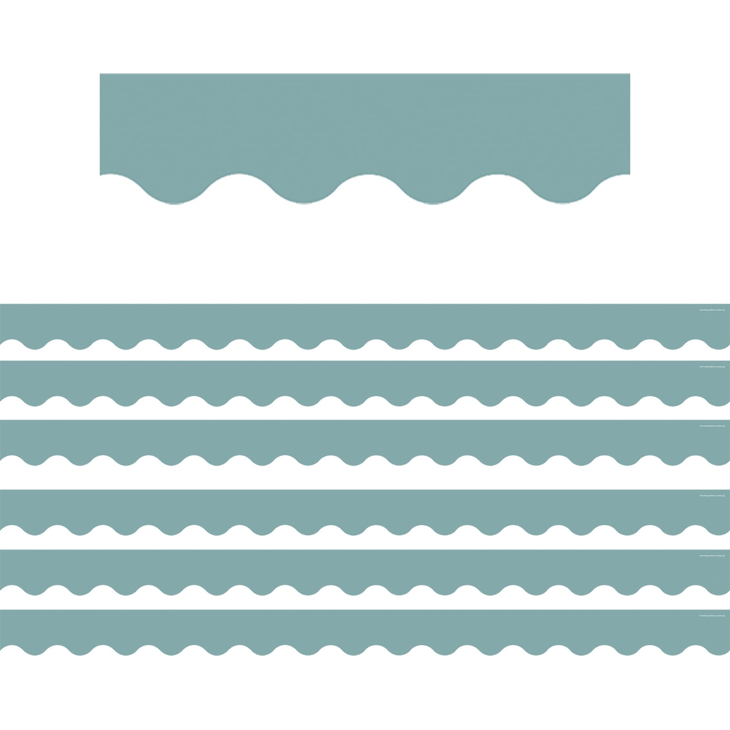Teacher Created Resources Scalloped Border Trim, Calming Blue, 35ft Per Pack, Set Of 6 Packs