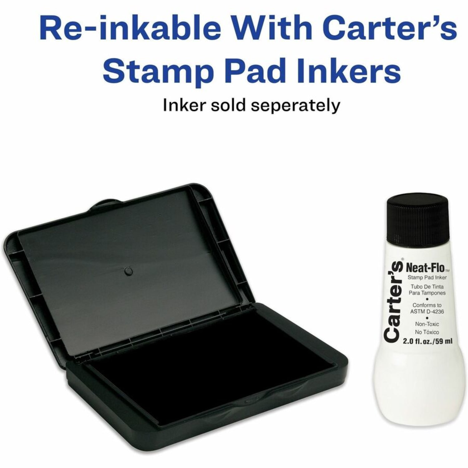 Avery Carters Micropore Stamp Pad, 2-3/4in x 4-1/4in, Black - Image 6