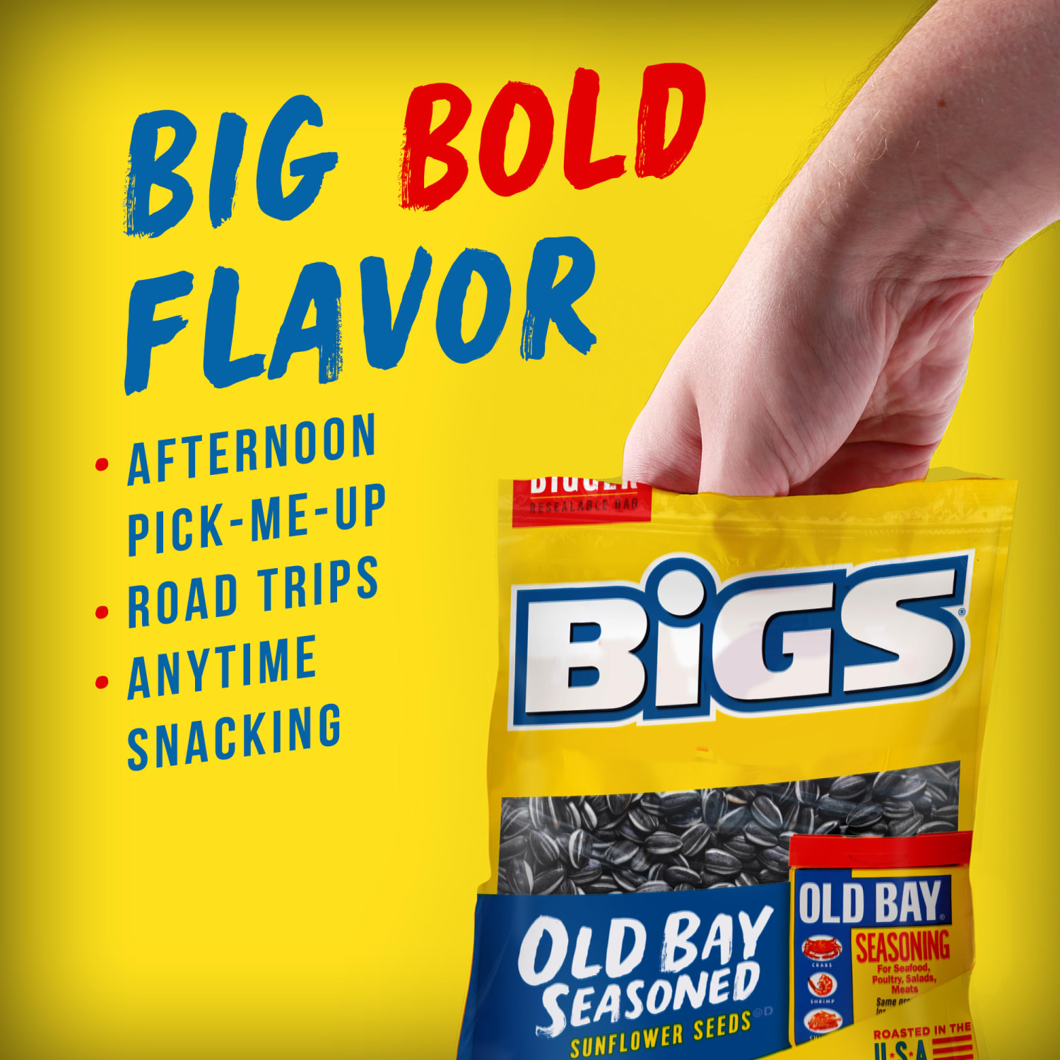 Bigs Old Bay Seasoned Sunflower Seeds, 5.35 Oz, Pack Of 12 Snack Bags - Image 4