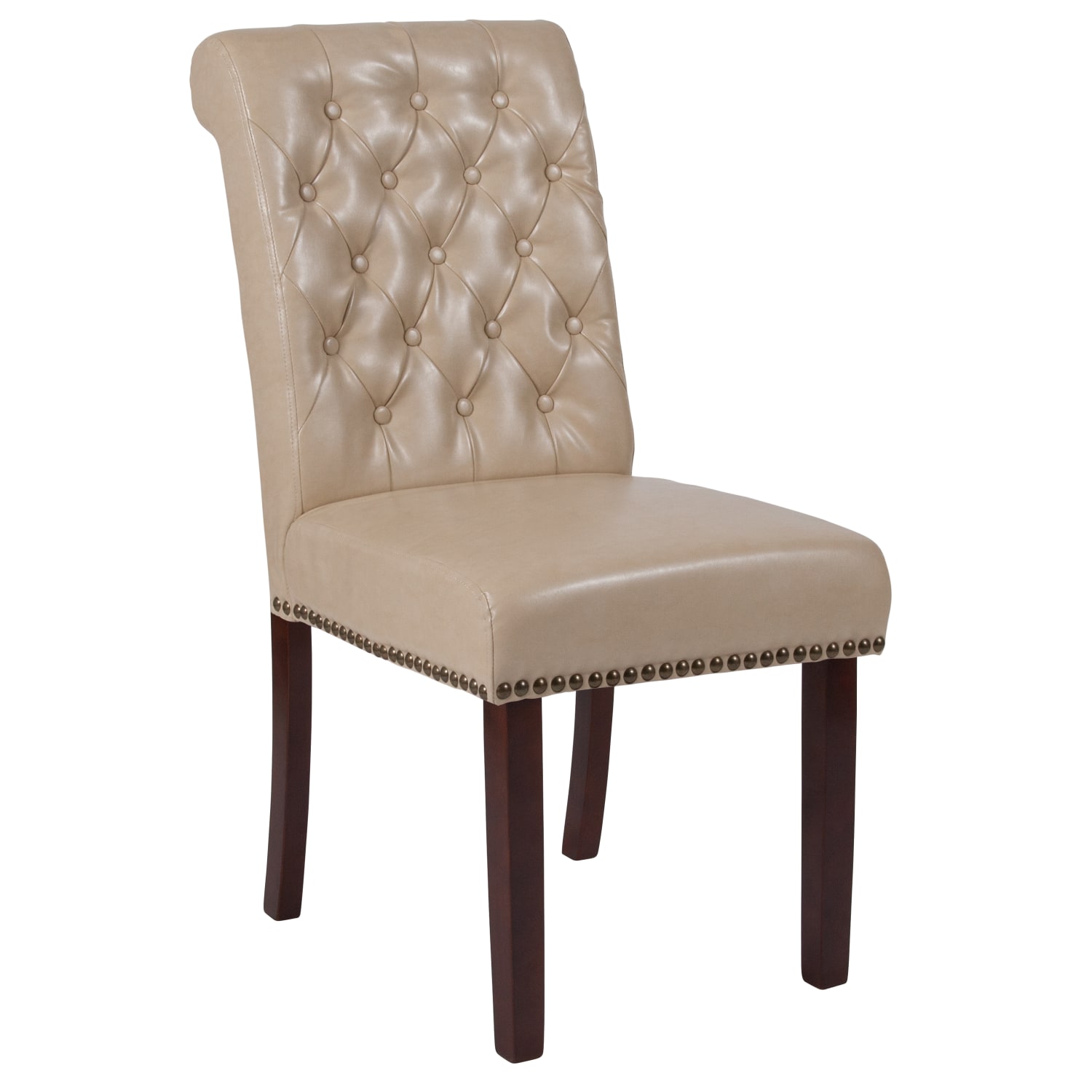 Flash Furniture Hercules Series Leathersoft Parsons Chair, Beige - Image 3