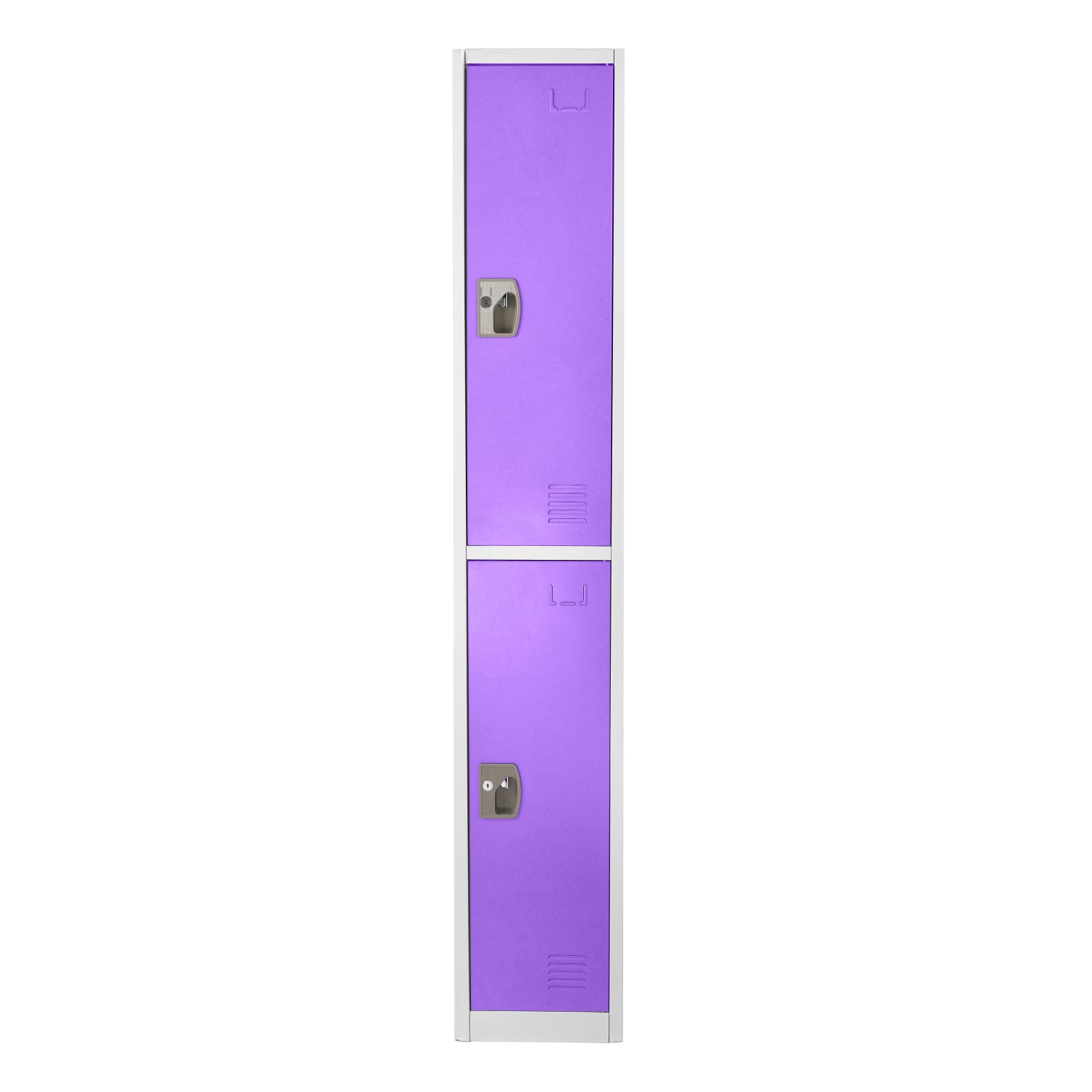 Alpine 2-Tier Steel Lockers, 72inH x 15inW x 15inD, Purple, Set Of 2 Lockers - Image 5