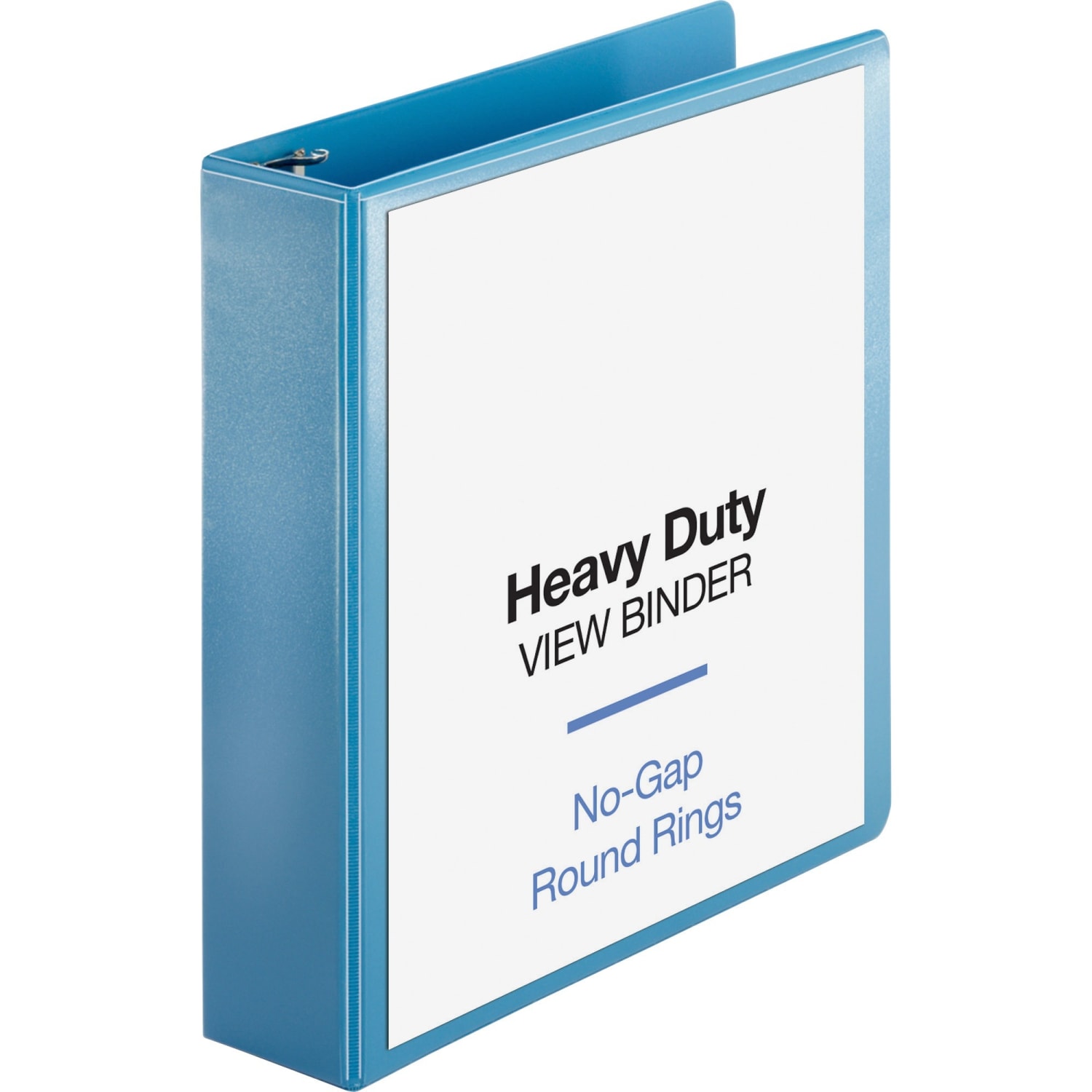 Sparco Premium View 3-Ring Binder, 2in Round Rings, Light Blue - Image 3
