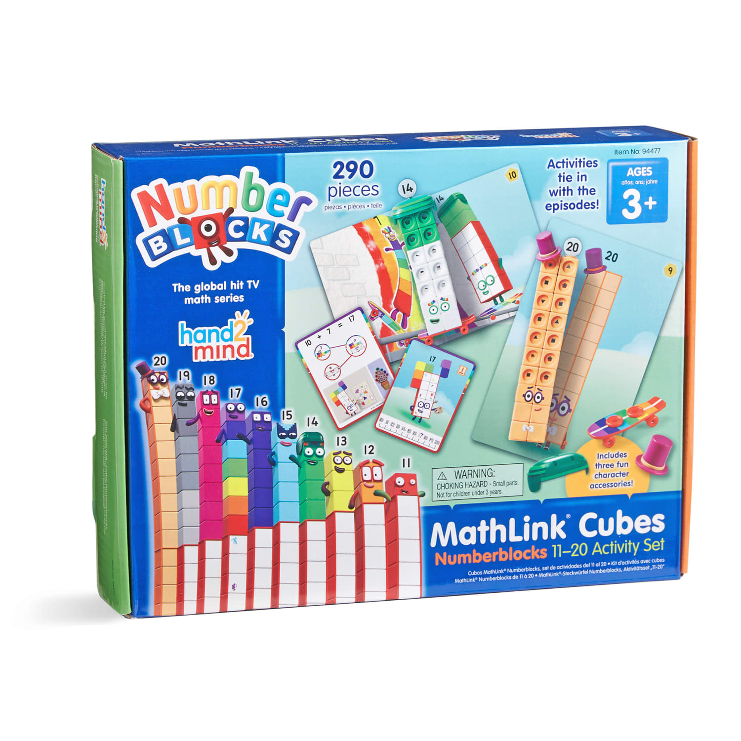 Hand2Mind Numberblocks Mathlink Cubes 11-20 Activity Set - Image 4