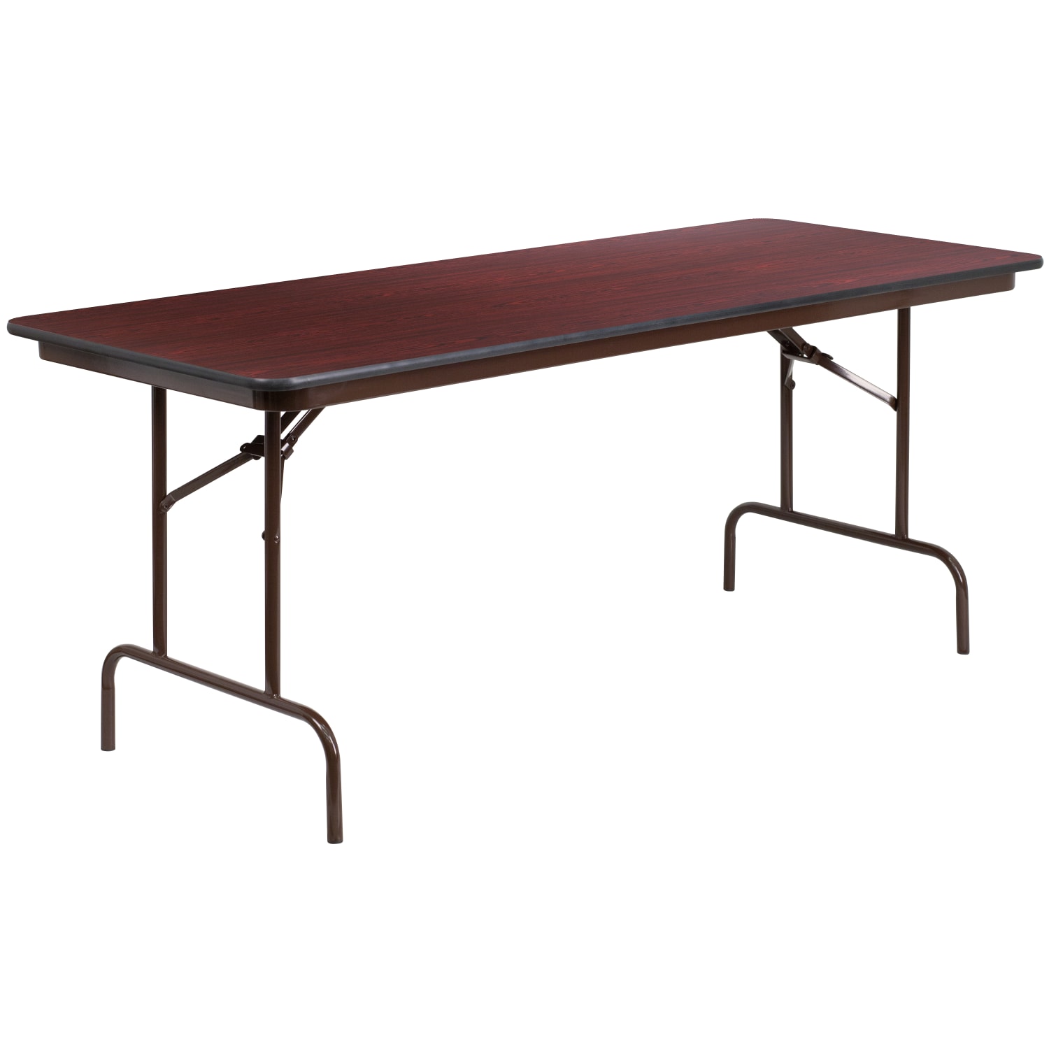 Flash Furniture High-Pressure Laminate Folding Banquet Table, 30inH x 30inW x 72inD, Mahogany - Image 3