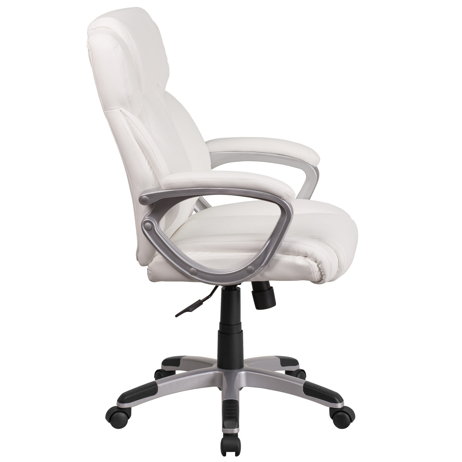 Flash Furniture Carolyn LeatherSoft Faux Leather Mid Back Executive Office Chair White PopularChairscom