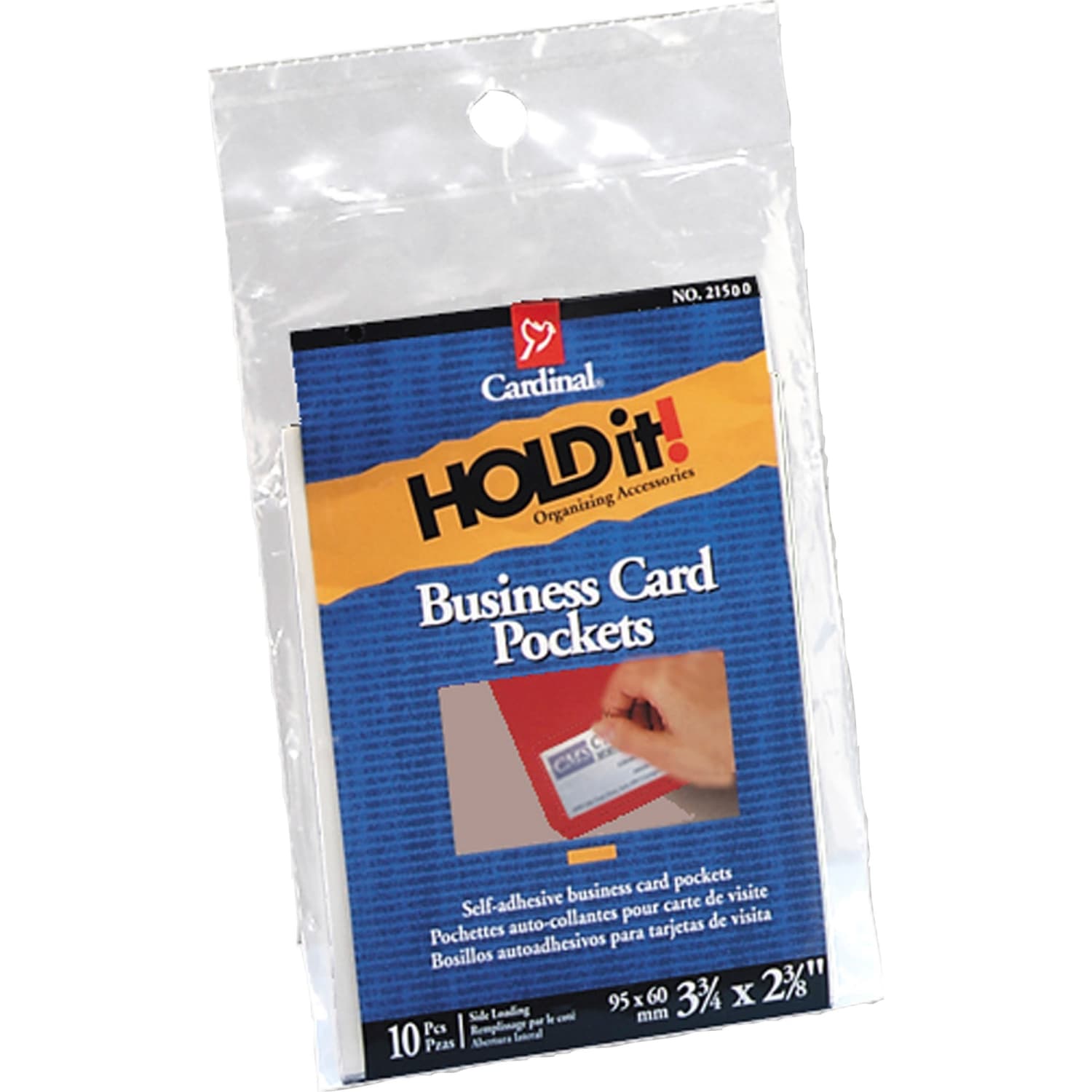 Cardinal HOLDit! Business Card Pockets, Top Loading, 3 3/4in x 2 3/8in, Pack Of 10 - Image 4
