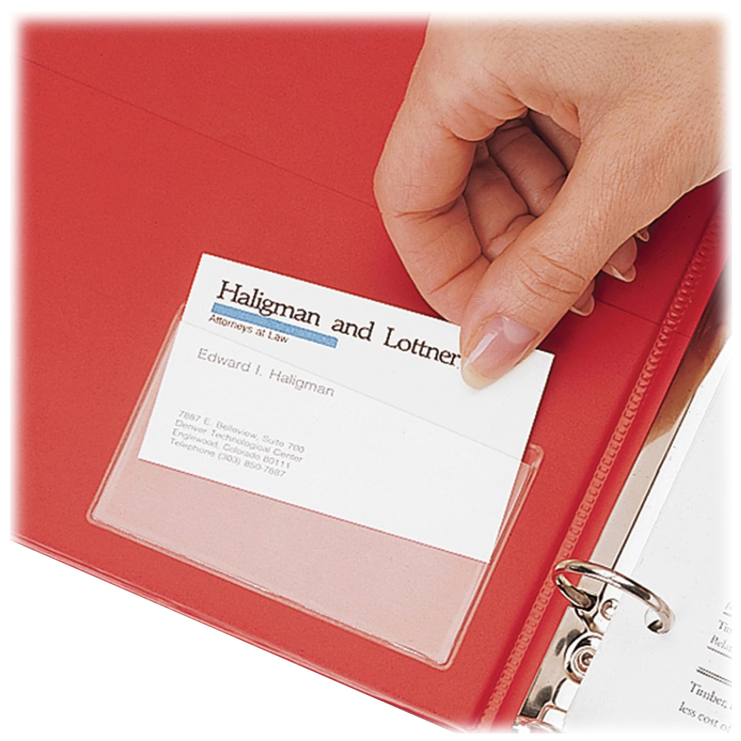 Cardinal HOLDit! Business Card Pockets, Top Loading, 3 3/4in x 2 3/8in, Pack Of 10 - Image 5