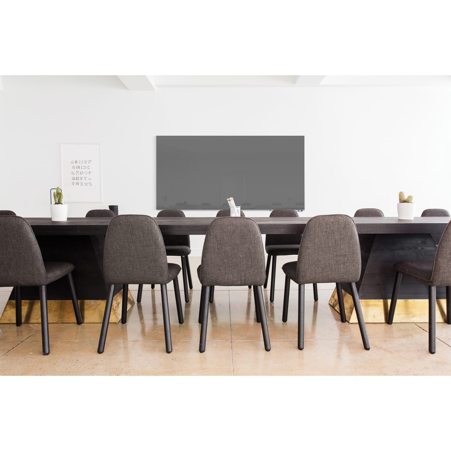 Ghent Aria Low Profile Glassboard, Magnetic, 36inH x 72inW, Smoke - Image 6