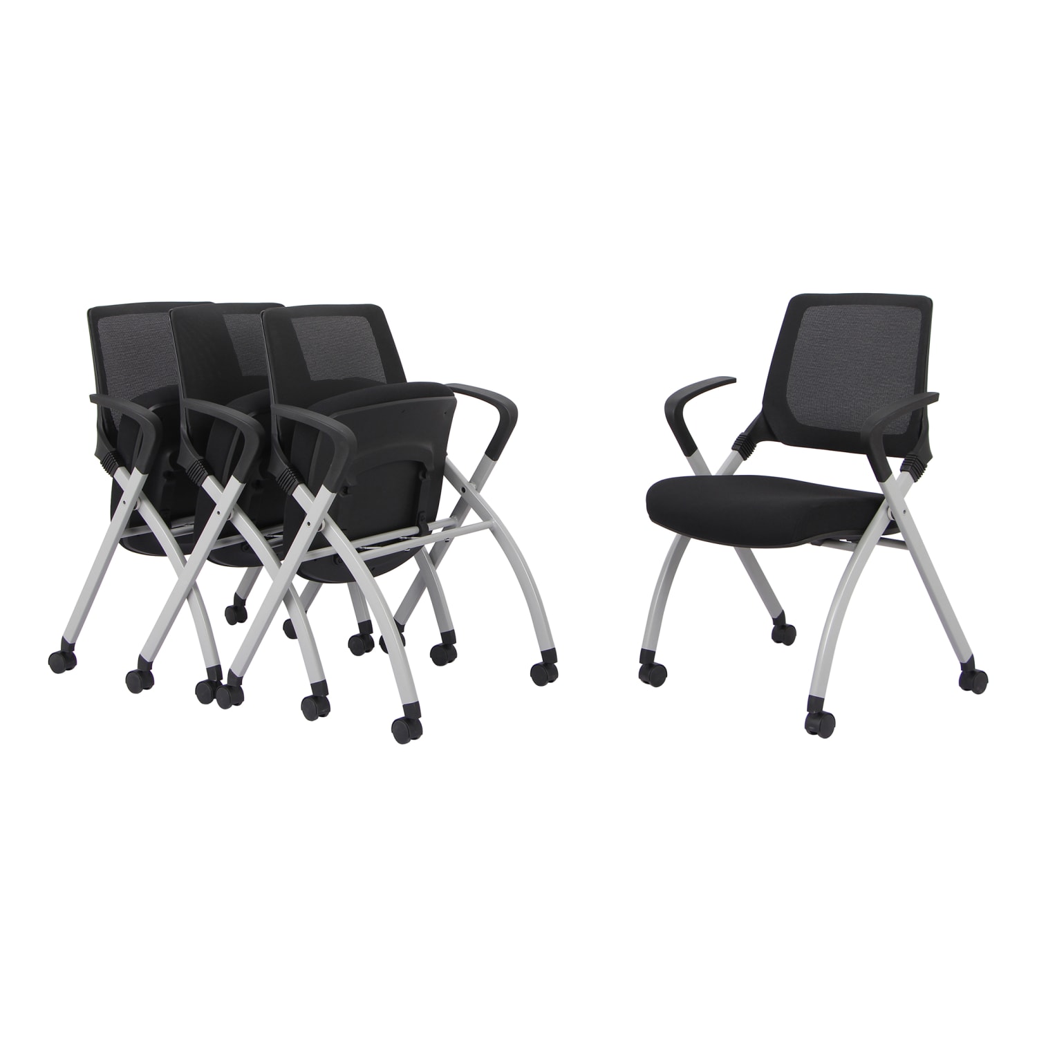 WorkPro AnyPlace MeshFabric Folding Nesting Chairs Black Pack Of 2 Chairs BIFMA Compliant PopularChairscom WorkPro AnyPlace MeshFabric Folding Nesting Chairs Black Pack Of 2 Chairs BIFMA Compliant PopularChairscom