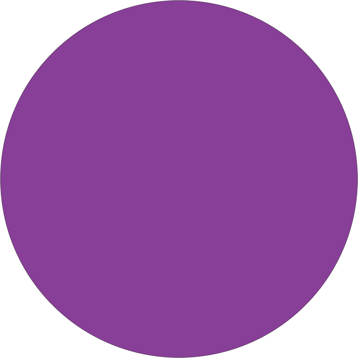 Tape Logic Inventory Circle Labels, DL613M, 2in, Purple, Pack Of 500