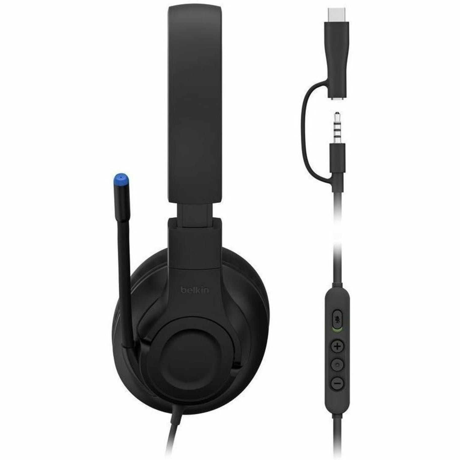 Belkin SoundForm Inspire Wired Over-Ear Headset for Kids, Black - Image 3