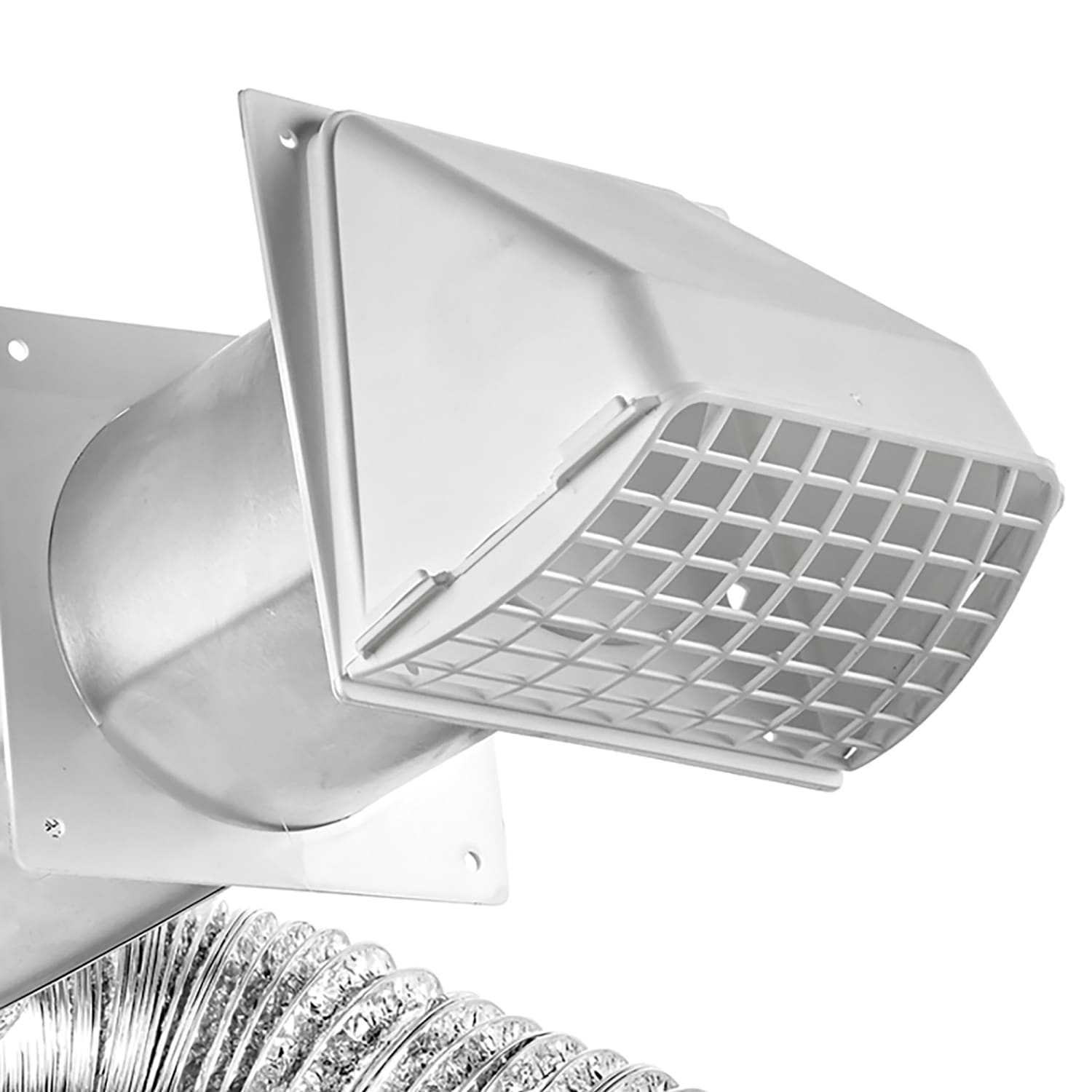 Lambro 4in x 8' UL 2158A Transition Duct Vent Kit For Clothes Dryer Venting, White, LAO1375W - Image 3