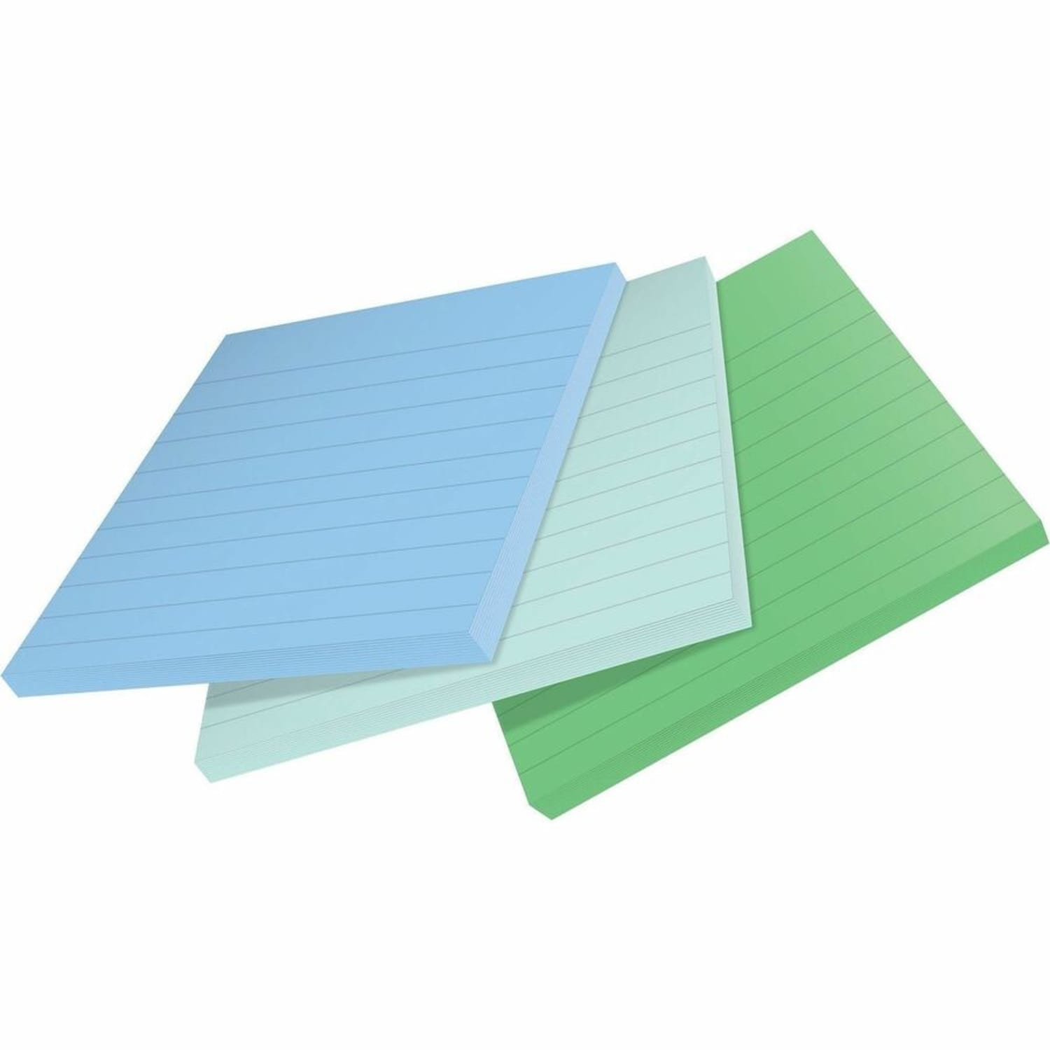 Post-it Super Sticky Adhesive Note - 210 - 4in Flag/Note Wx4in Flag/Note L- 70 Sheets per Pad - Ruled - Assorted Oasis - 3/Pack - 675R3SST - Image 5