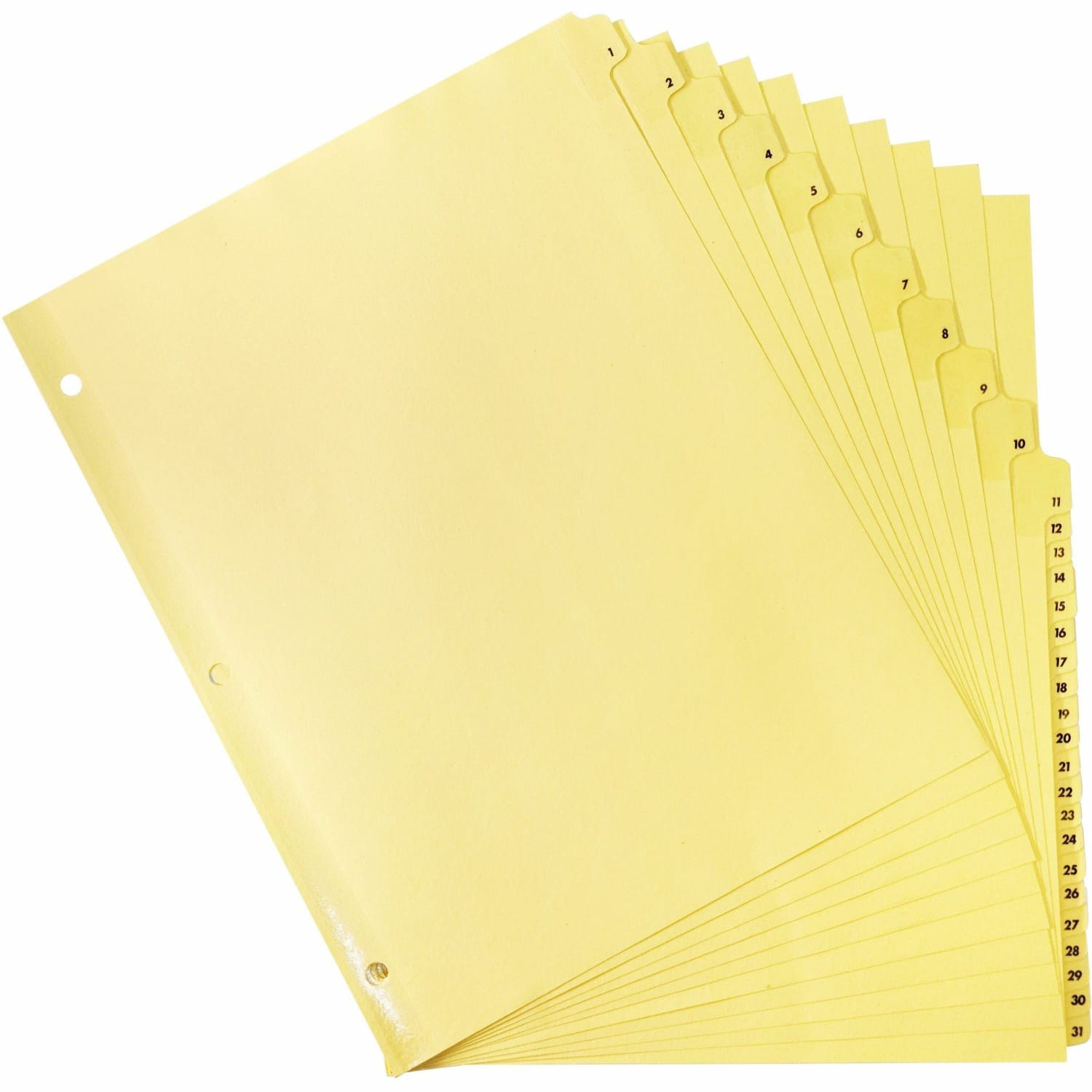 Sparco 1-31 Index Dividers, 8-1/2in x 11in, Buff - Image 3