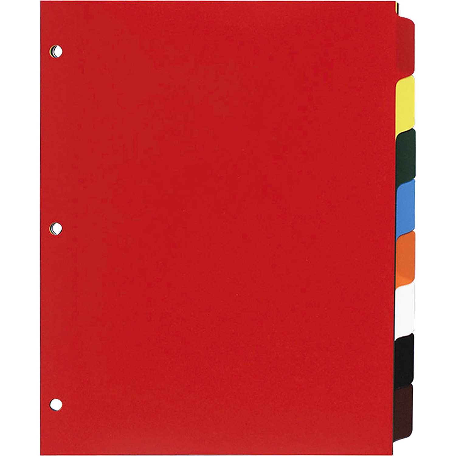 Sparco Non-Insertable Poly Indexes, 8 1/2in x 11in, 8-Tab, Assorted Colors - Image 3