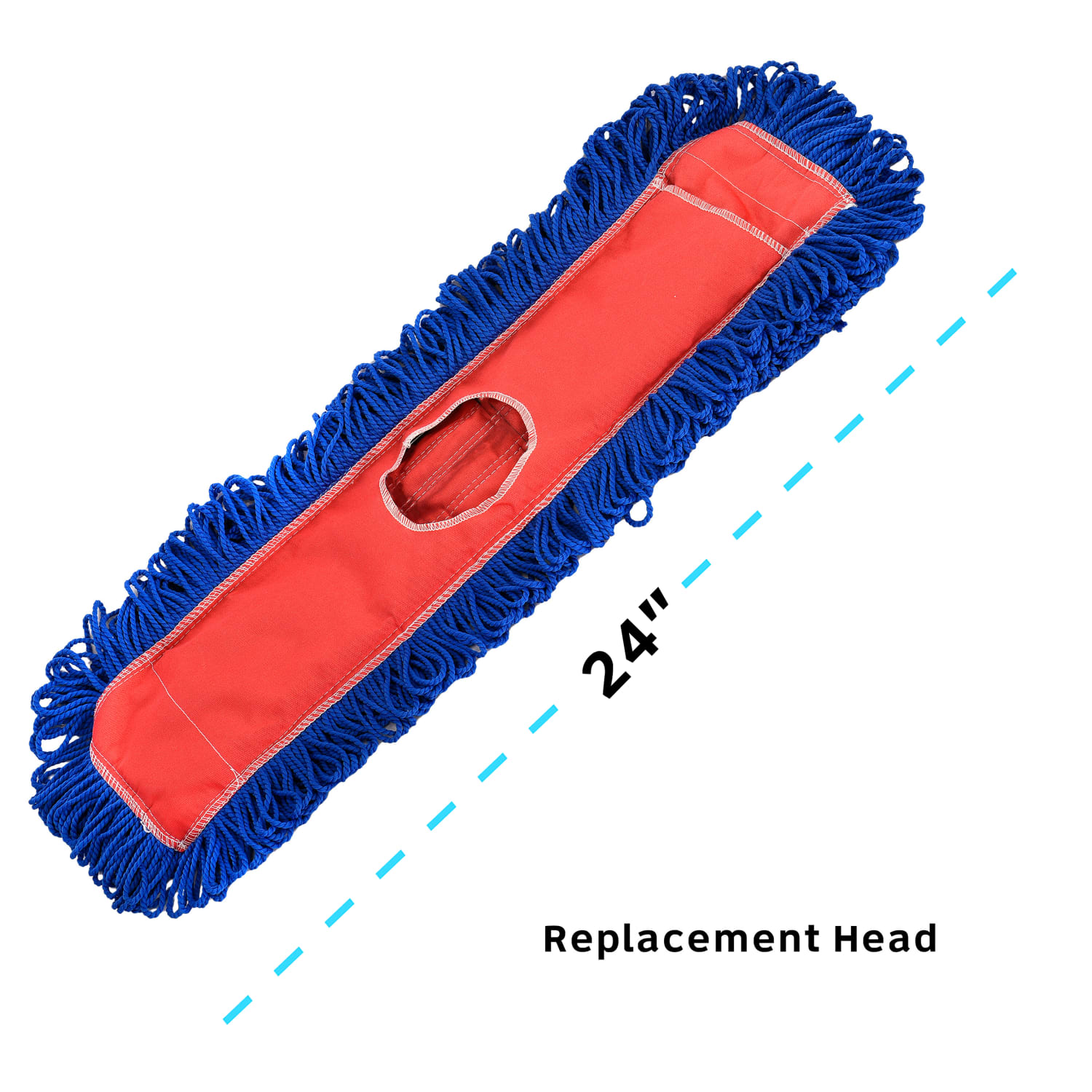 Alpine Microfiber Dust/Dry Mop Replacement Heads, 24in, Blue, Pack Of 3 Heads - Image 6