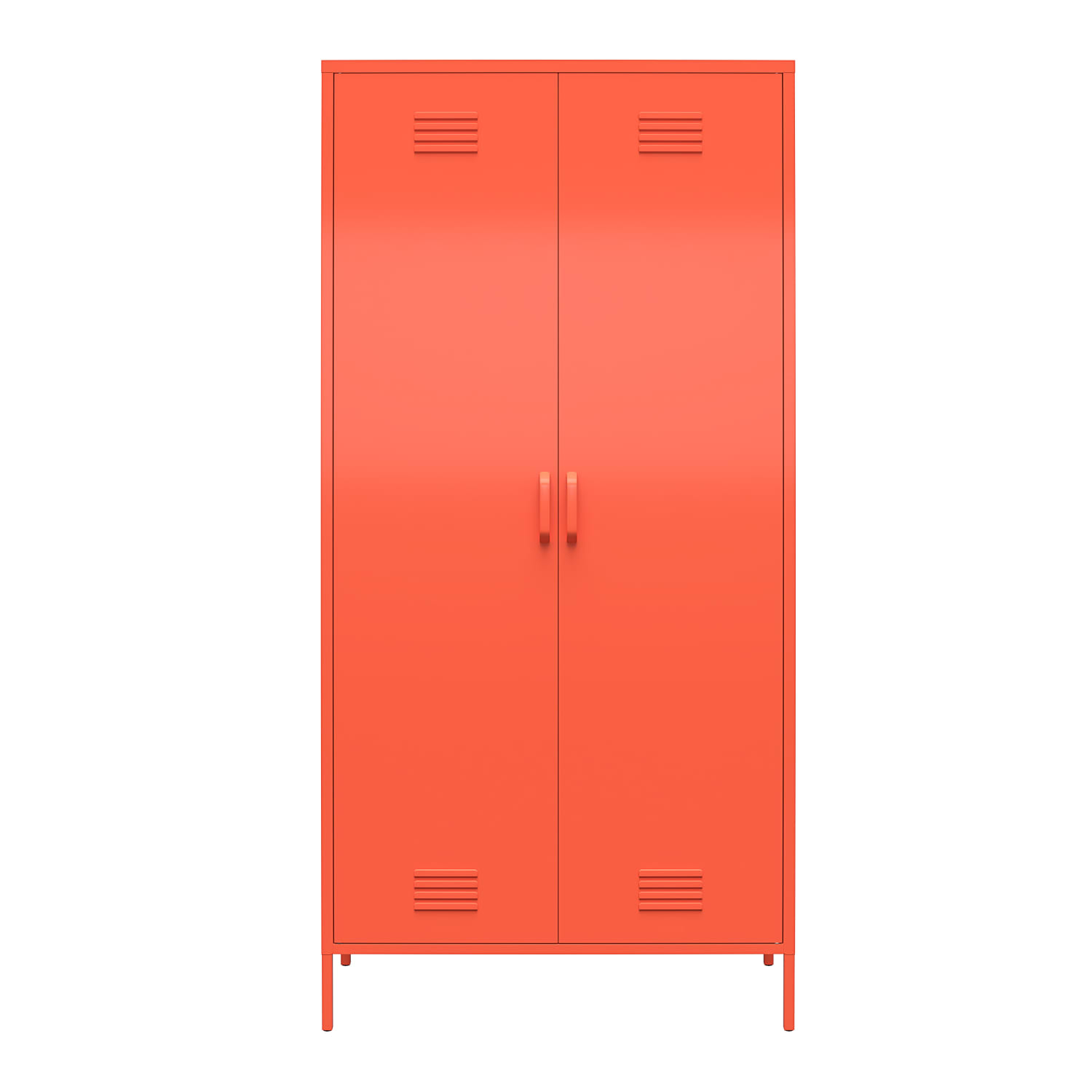 Ameriwood Home Cache Tall 2-Door Metal Locker Cabinet, 72-7/8inH x 35-7/16inW x 15-3/4inD, Orange - Image 3