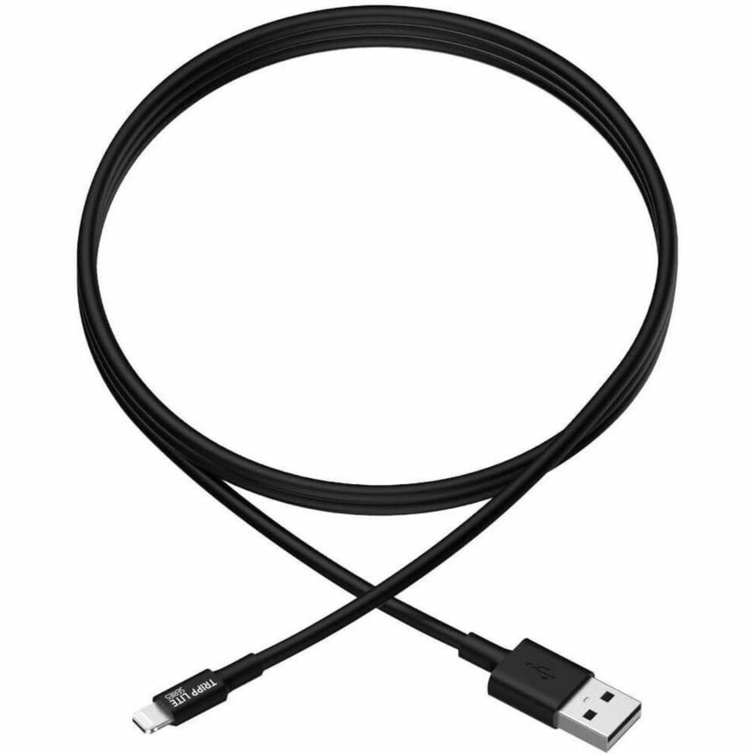Eaton Tripp Lite Series USB-A to Lightning Sync/Charge Cable (M/M) - MFi Certified, Black, 3 ft. (0.9 m) - M100003BK - Image 3