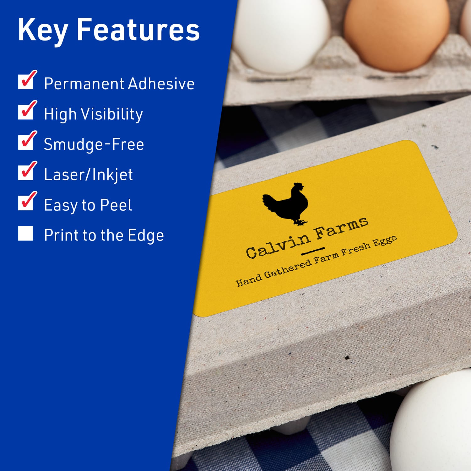 Avery Printable Labels With Sure Feed Technology, 94207-BYP10, Rectangle, 2in x 4in, Matte Bright Yellow, Pack of 100 - Image 3