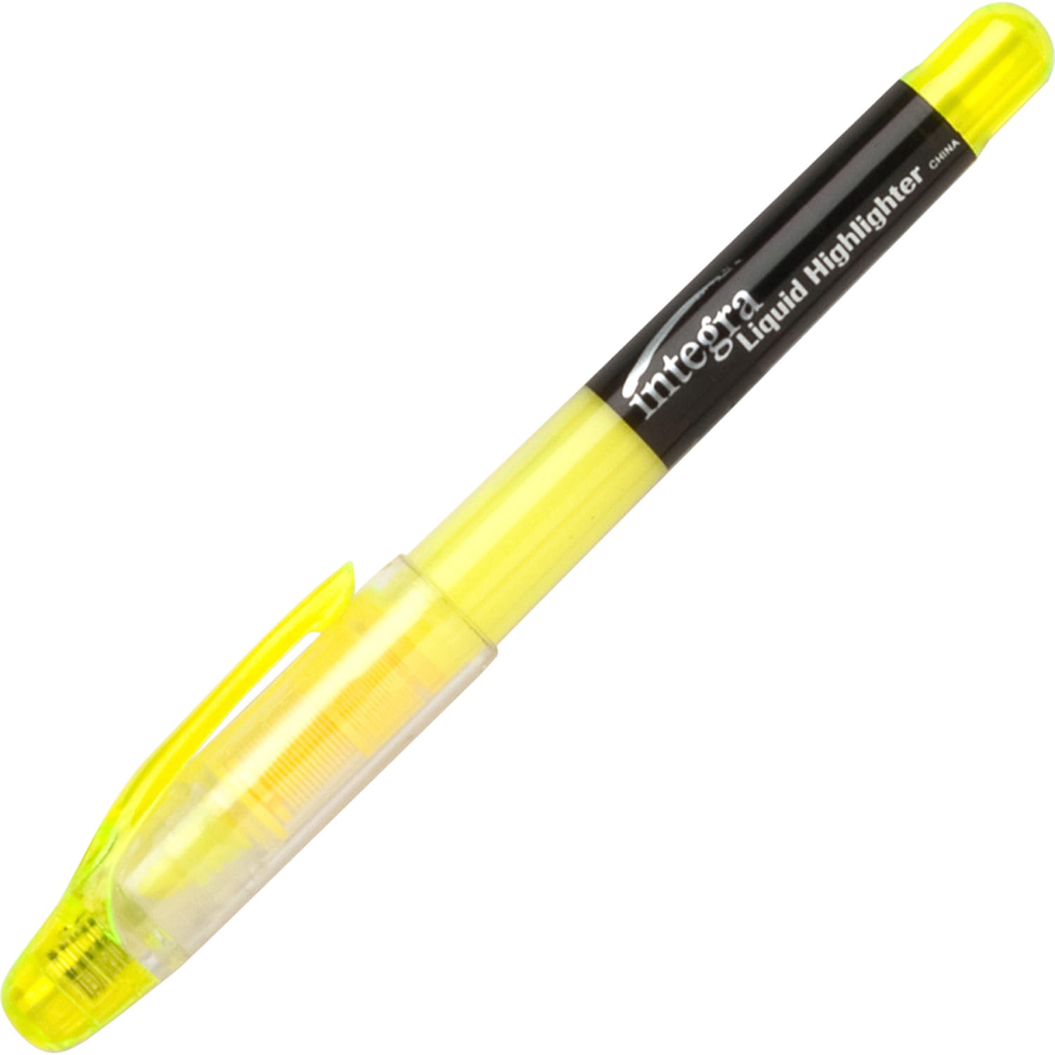 Integra Liquid Highlighters - Chisel Marker Point Style - Yellow - 1 Dozen - Image 3
