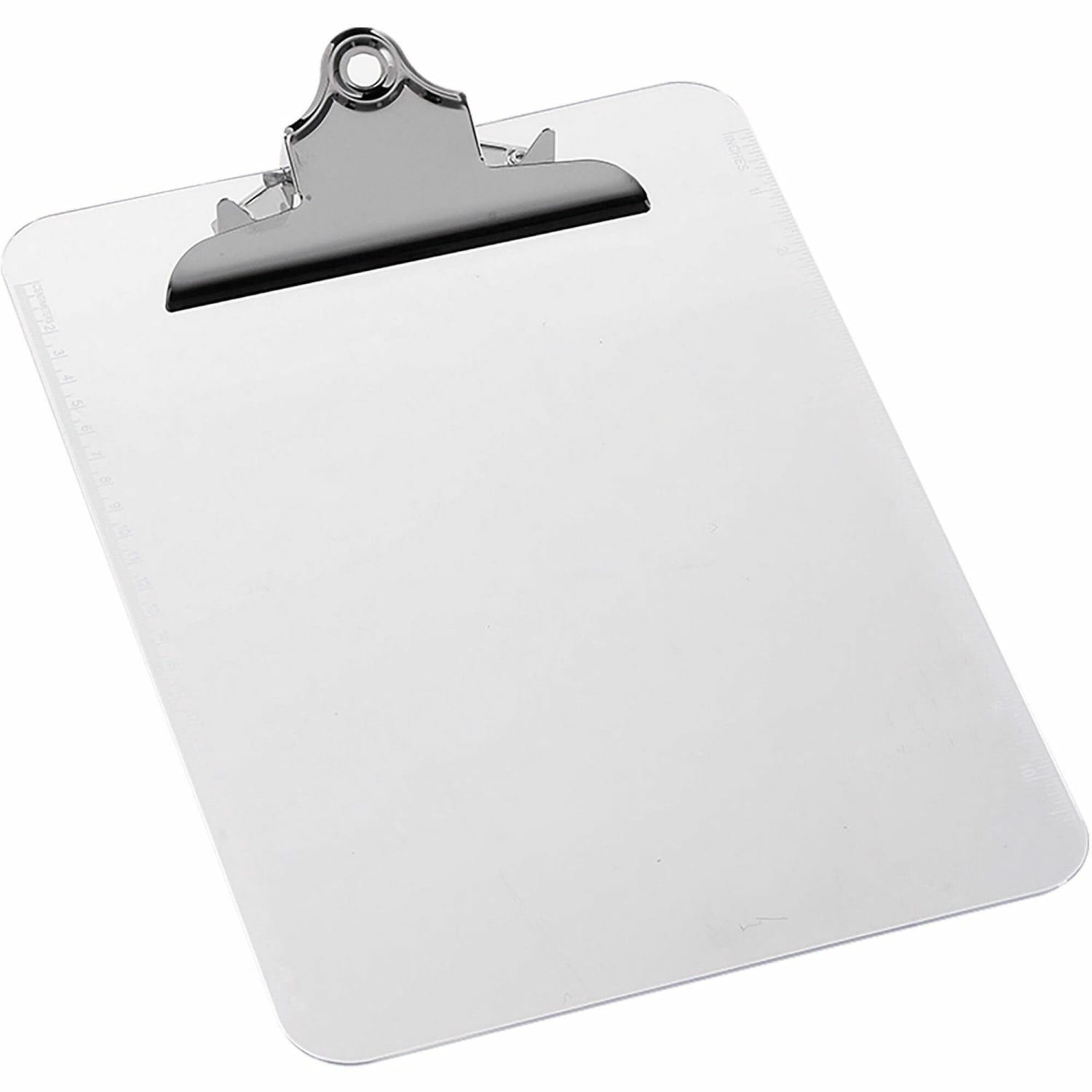 Sparco Plastic Clipboard, 8 1/2in x 12in, Clear