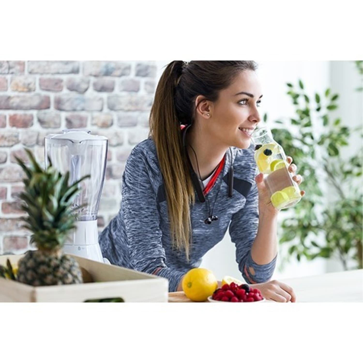 JVC Wireless In-Ear Headphones - Stereo - Wireless - Bluetooth - 33 ft - 16 Ohm - 20 Hz - 20 kHz - Behind-the-neck - Binaural - In-ear - Black - Image 3