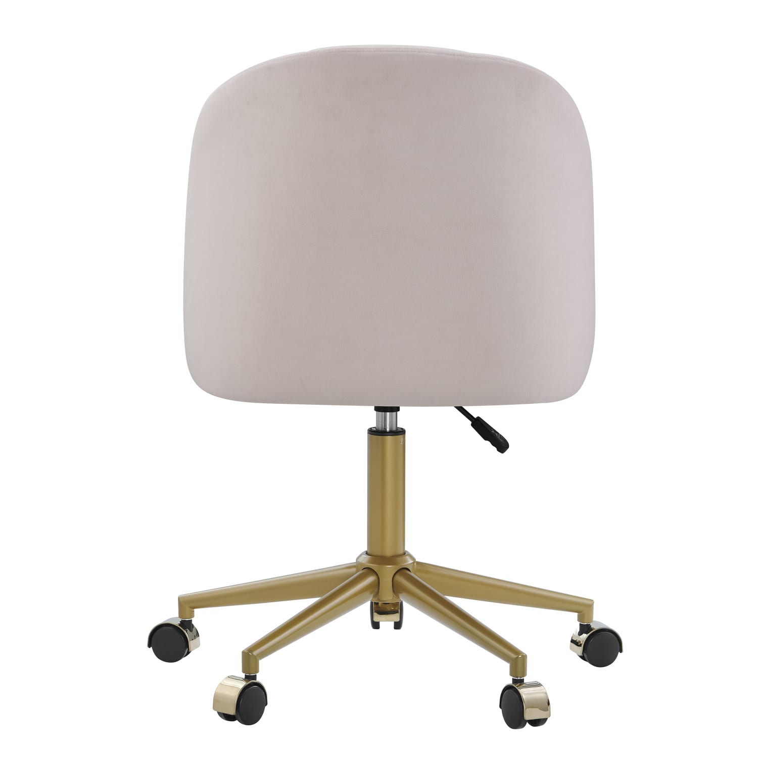 Linon Ashland Velvet Mid Back Office Desk Chair Blush PinkGold PopularChairscom