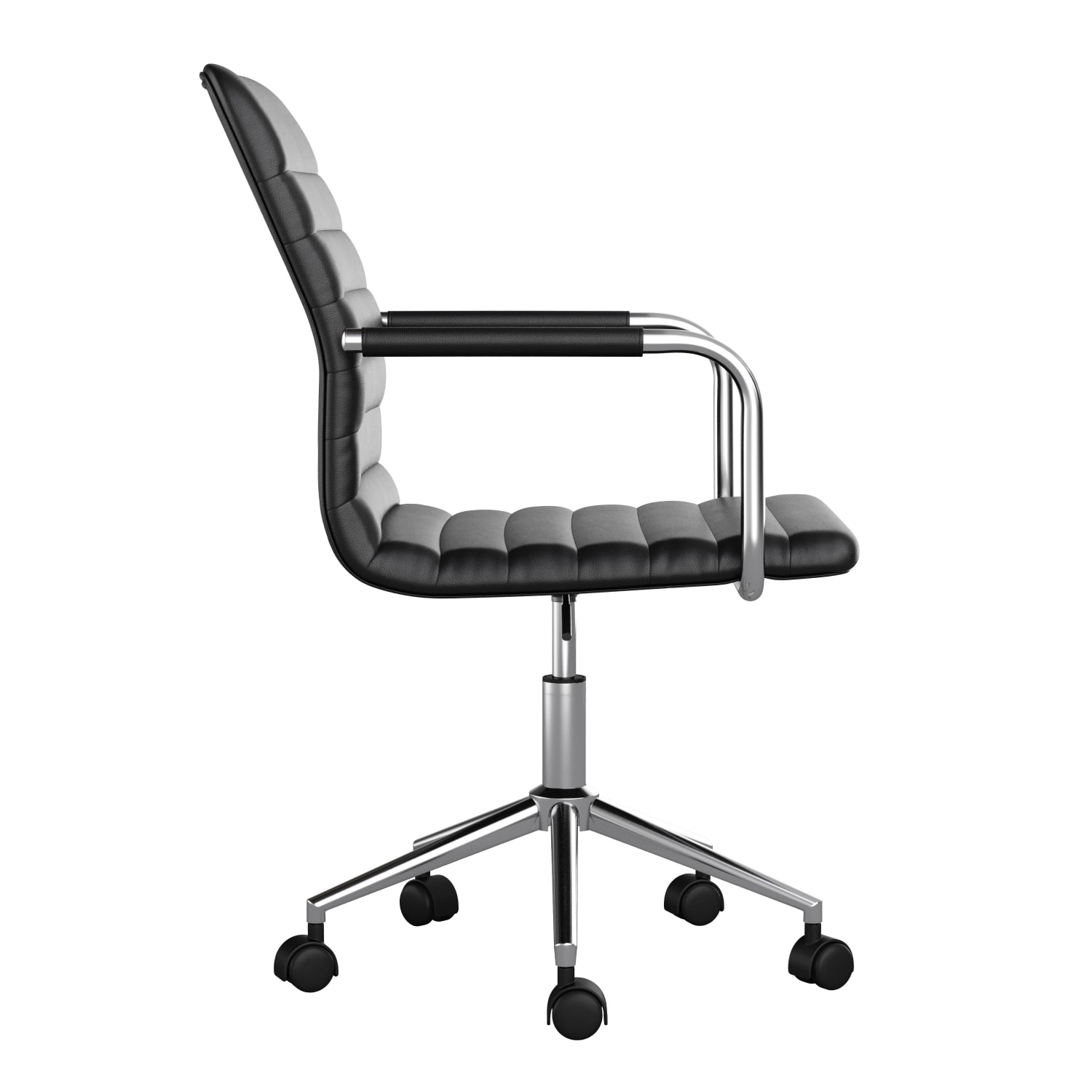 Martha Stewart Taytum Faux Leather Upholstered MidBack Executive Office Chair BlackPolished Nickel PopularChairscom Martha Stewart Taytum Faux Leather Upholstered Mid Back Executive Office Chair BlackPolished Nickel PopularChairscom