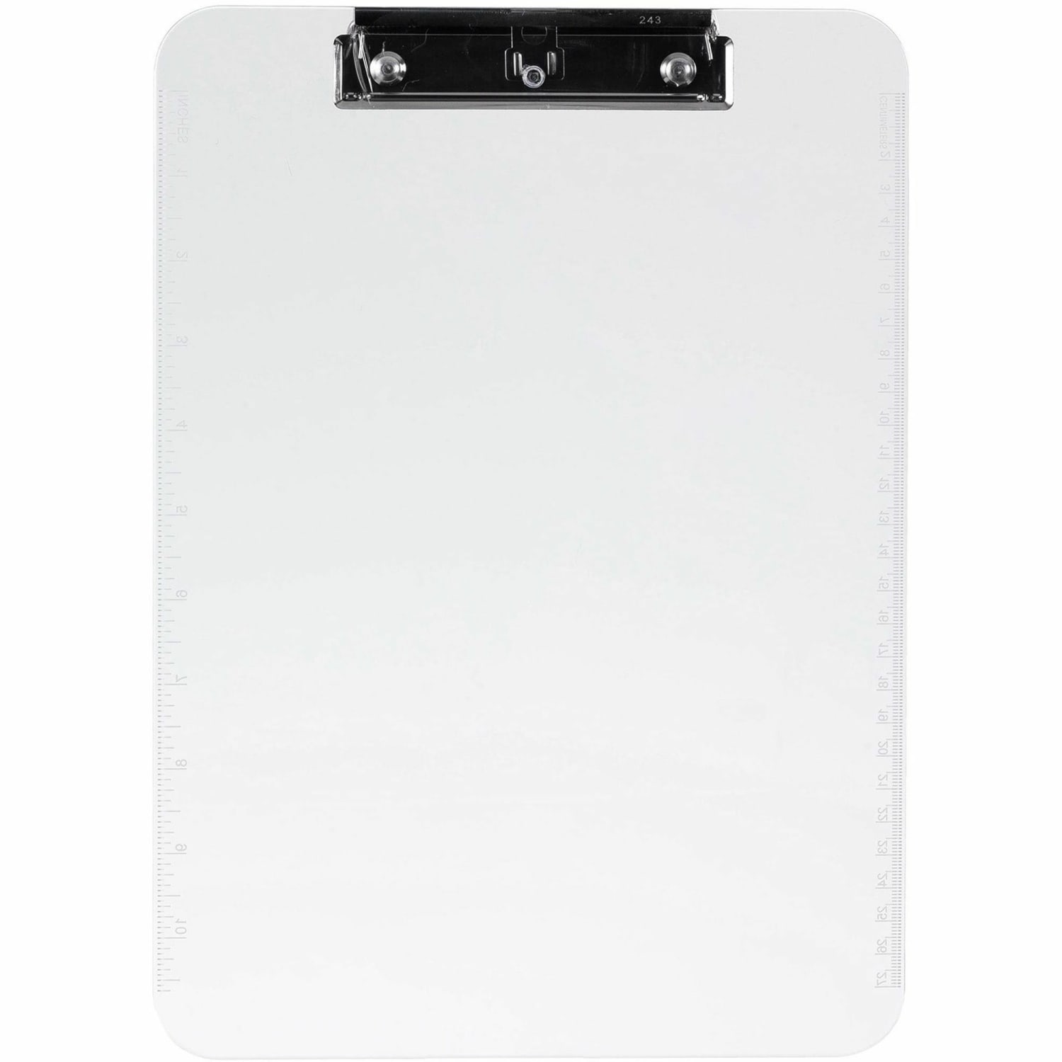 Sparco Plastic Clipboard With Flat Clip, 8 1/2in x 11in, Clear - Image 6