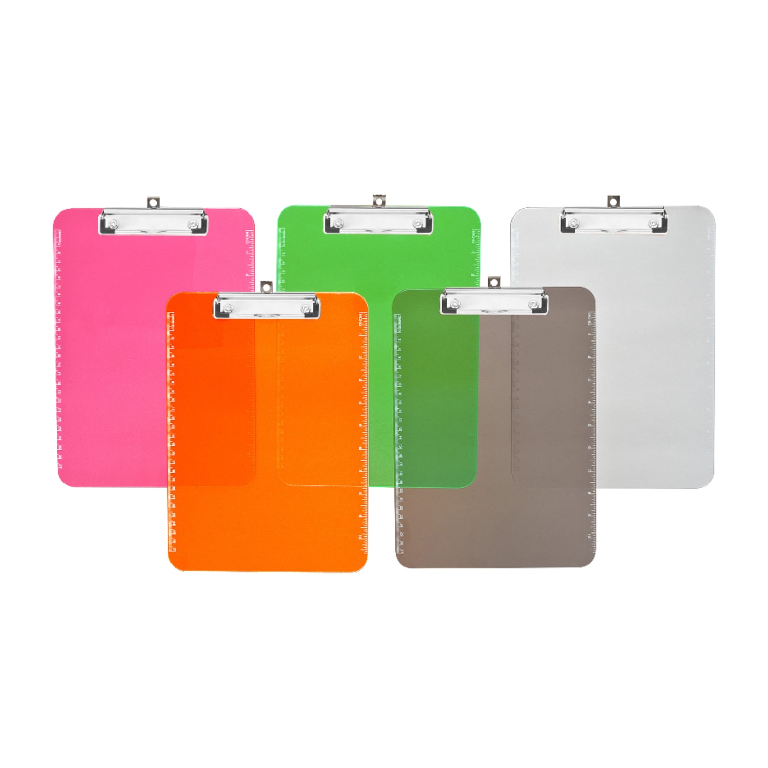 Sparco Plastic Clipboard With Flat Clip, 8 1/2in x 11in, Smoke - Image 3