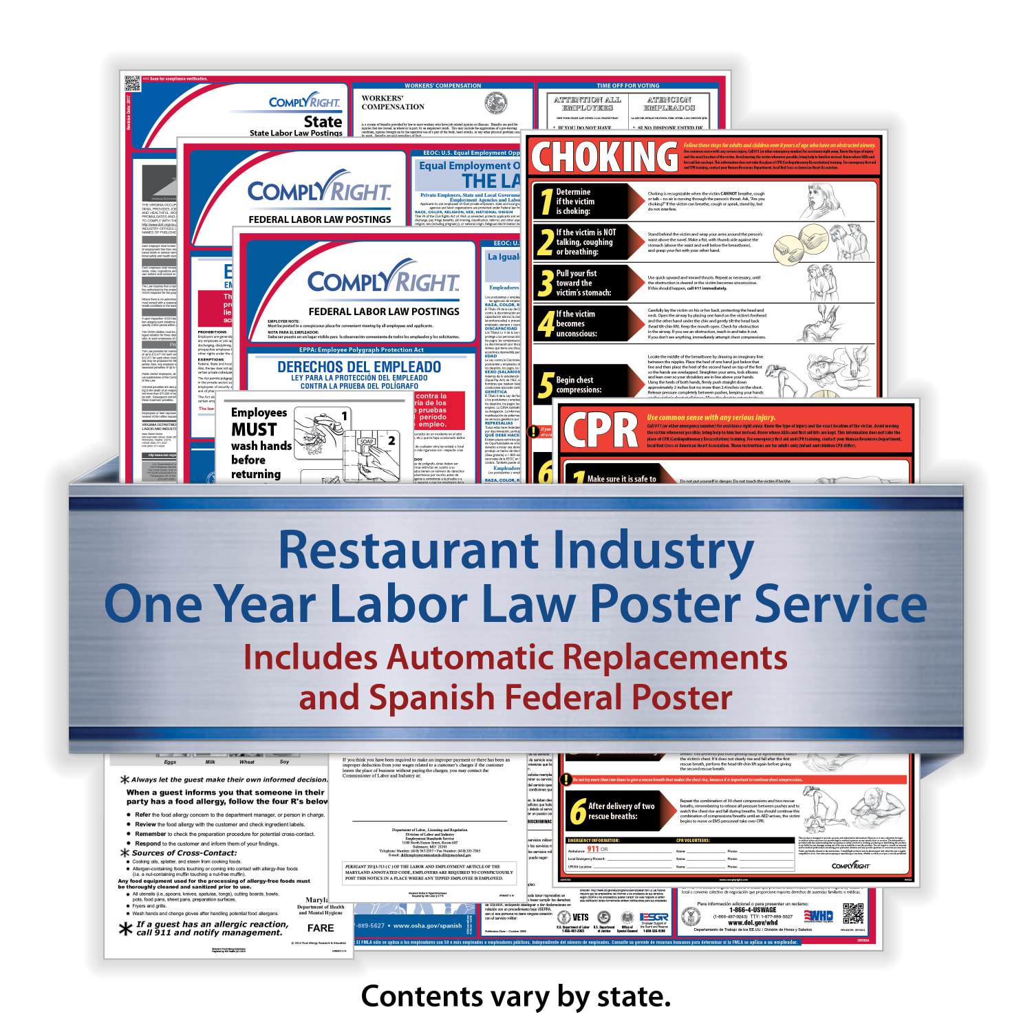 ComplyRight Restaurant Federal (Bilingual) And State (English) Labor Law 1-Year Poster Service, North Dakota - Image 5