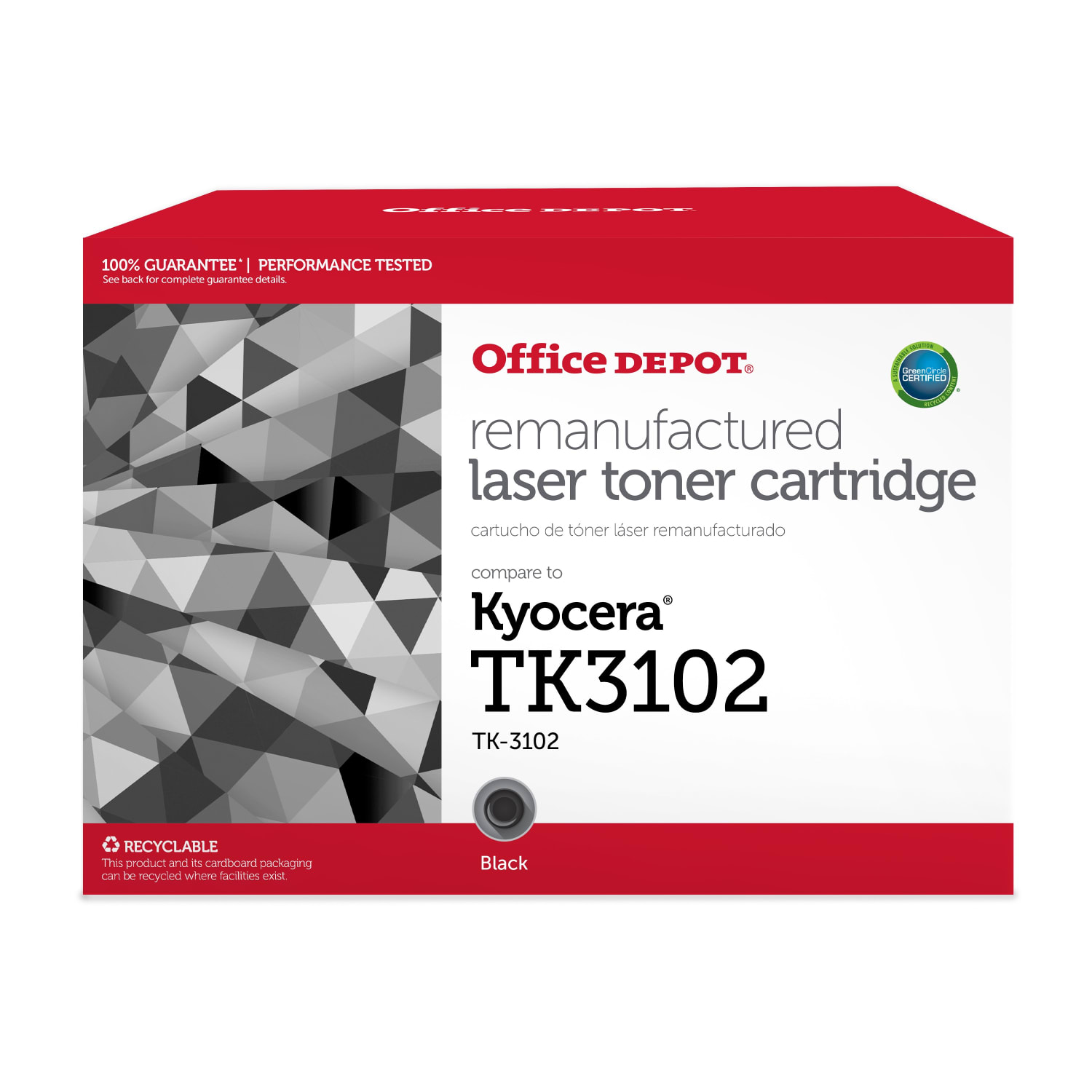 Office Depot Black Toner Cartridge Replacement for Kyocera Mita TK3102, ODTK3102