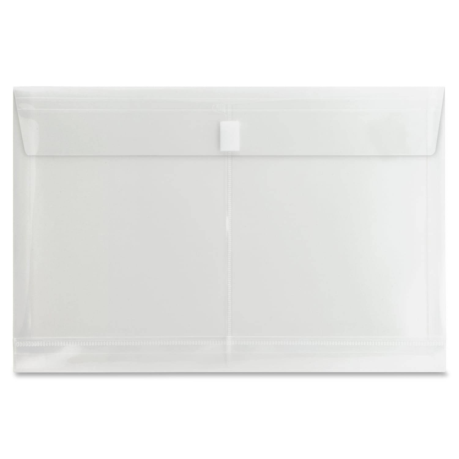 Sparco Side-Open String-A-Long Poly-Hide Envelope, 8 1/2in x 14in, Clear