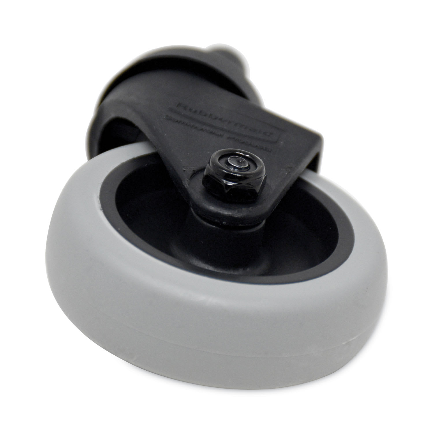 Rubbermaid Commercial Replacement Bayonet-Stem Swivel Casters, Grip Ring Stem, 3in Soft Rubber Wheel, Black - Image 5
