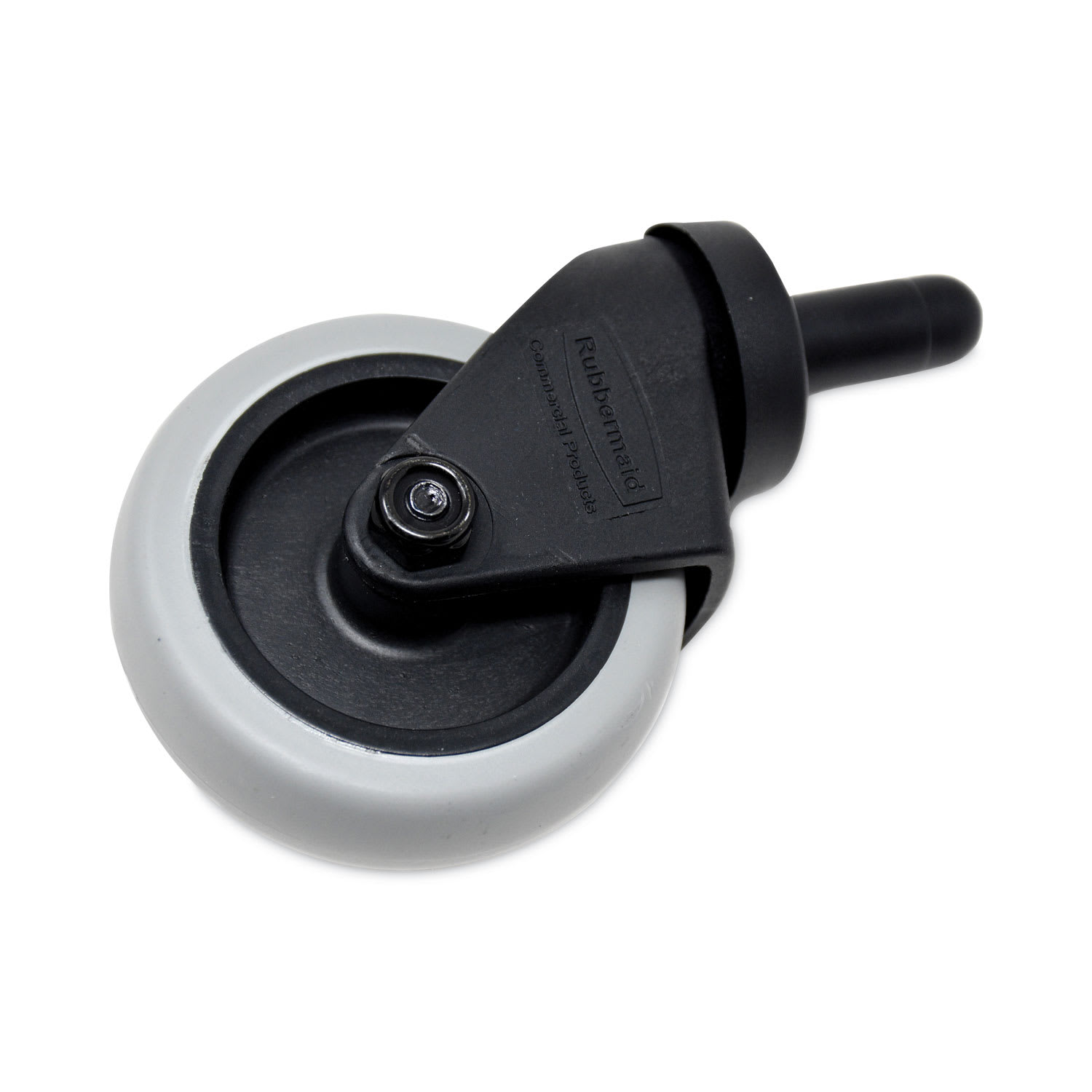 Rubbermaid Commercial Replacement Bayonet-Stem Swivel Casters, Grip Ring Stem, 3in Soft Rubber Wheel, Black - Image 6
